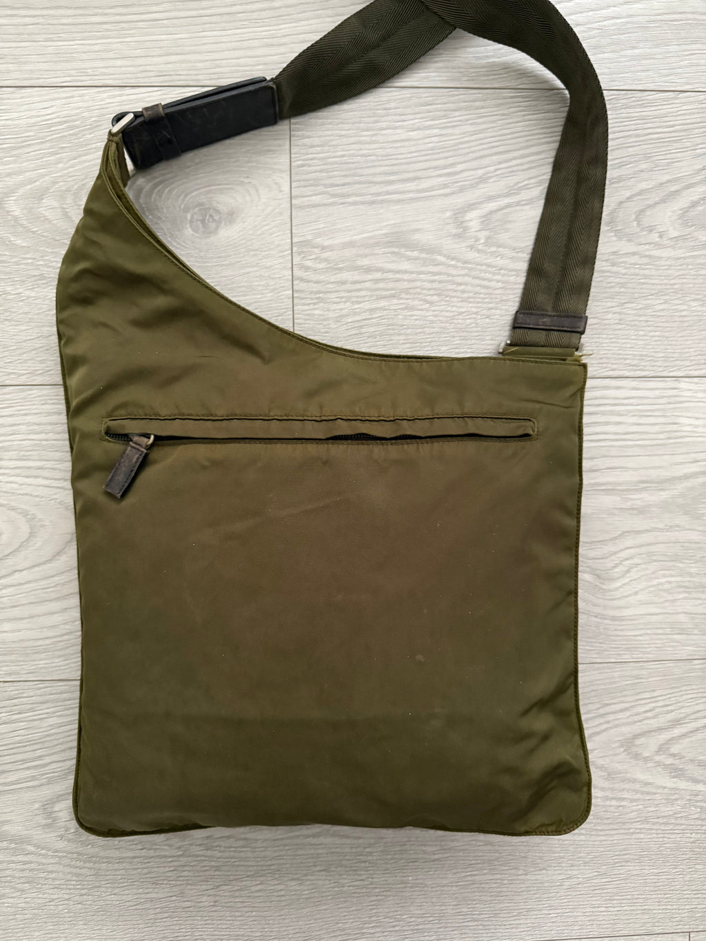 Prada Mainline Vintage Vela Nylon Plaque Logo Crossbody Bag