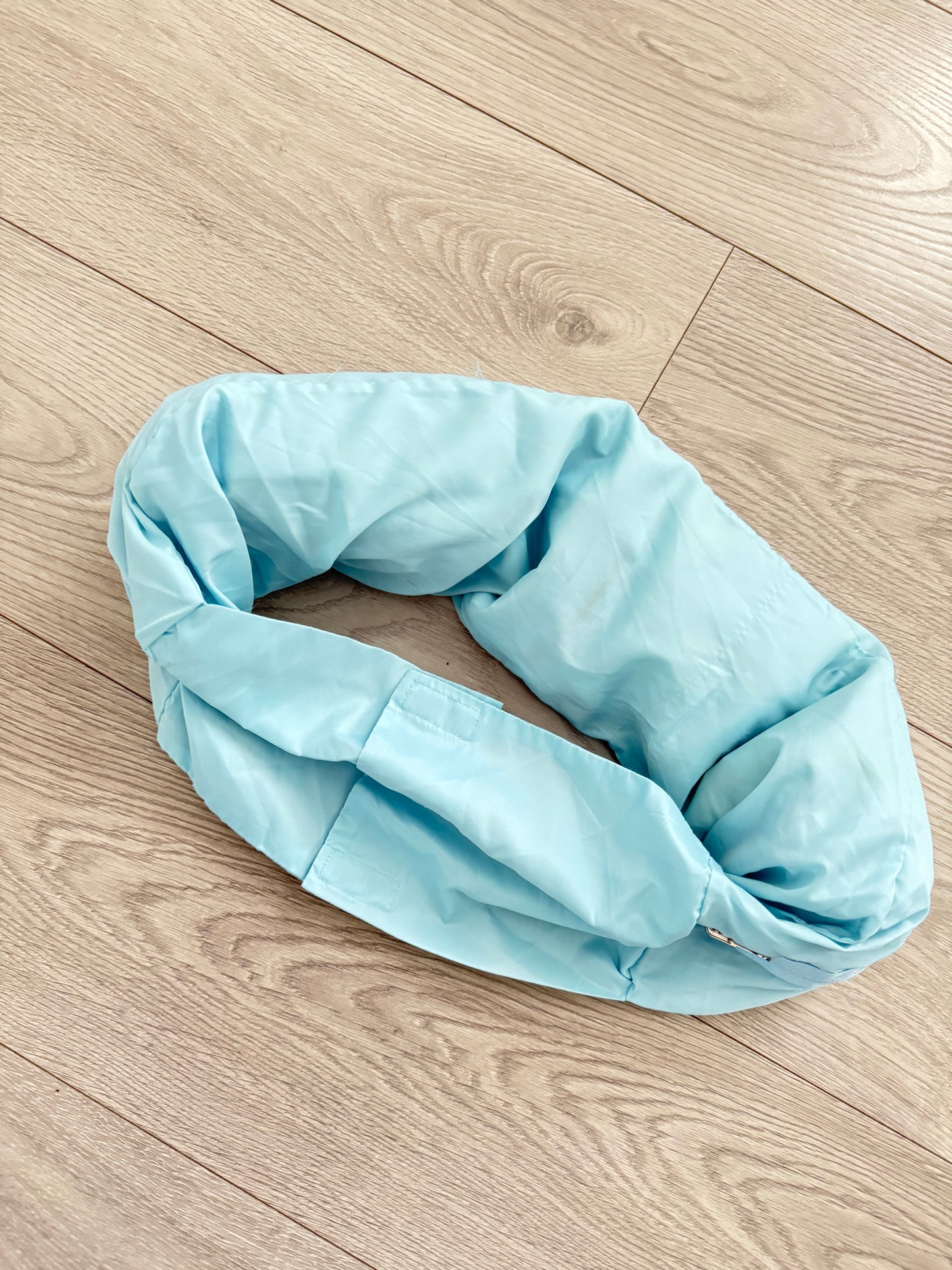 Helmut Lang SS1998 Silk Nylon Blue Cummerbund Packable Jacket - Size L