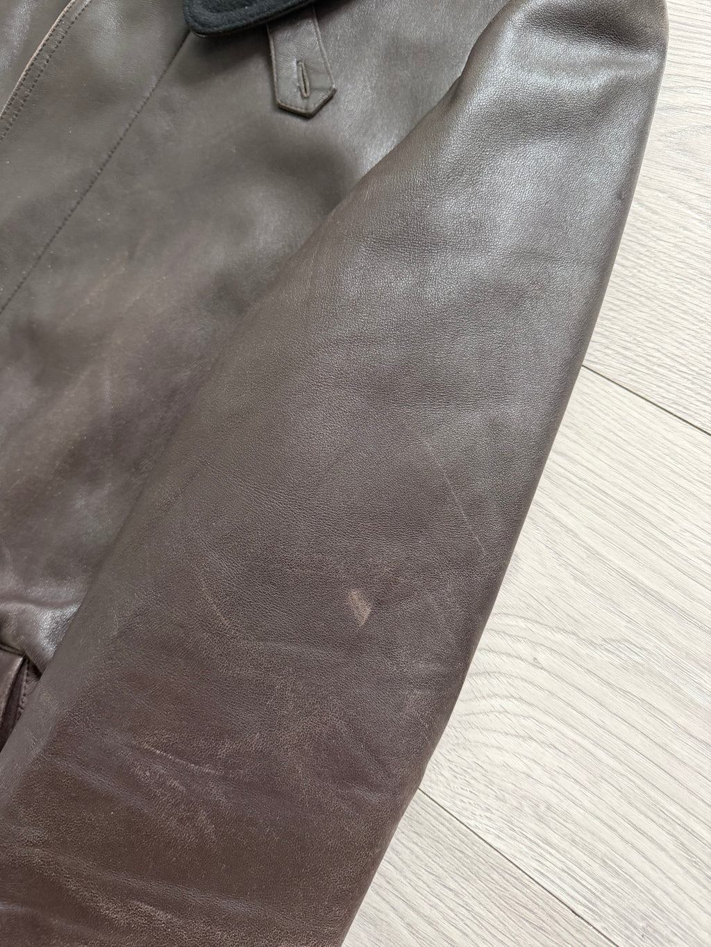 Emporio Armani 1990s Quilt Lined Brown Leather Jacket - Size XL