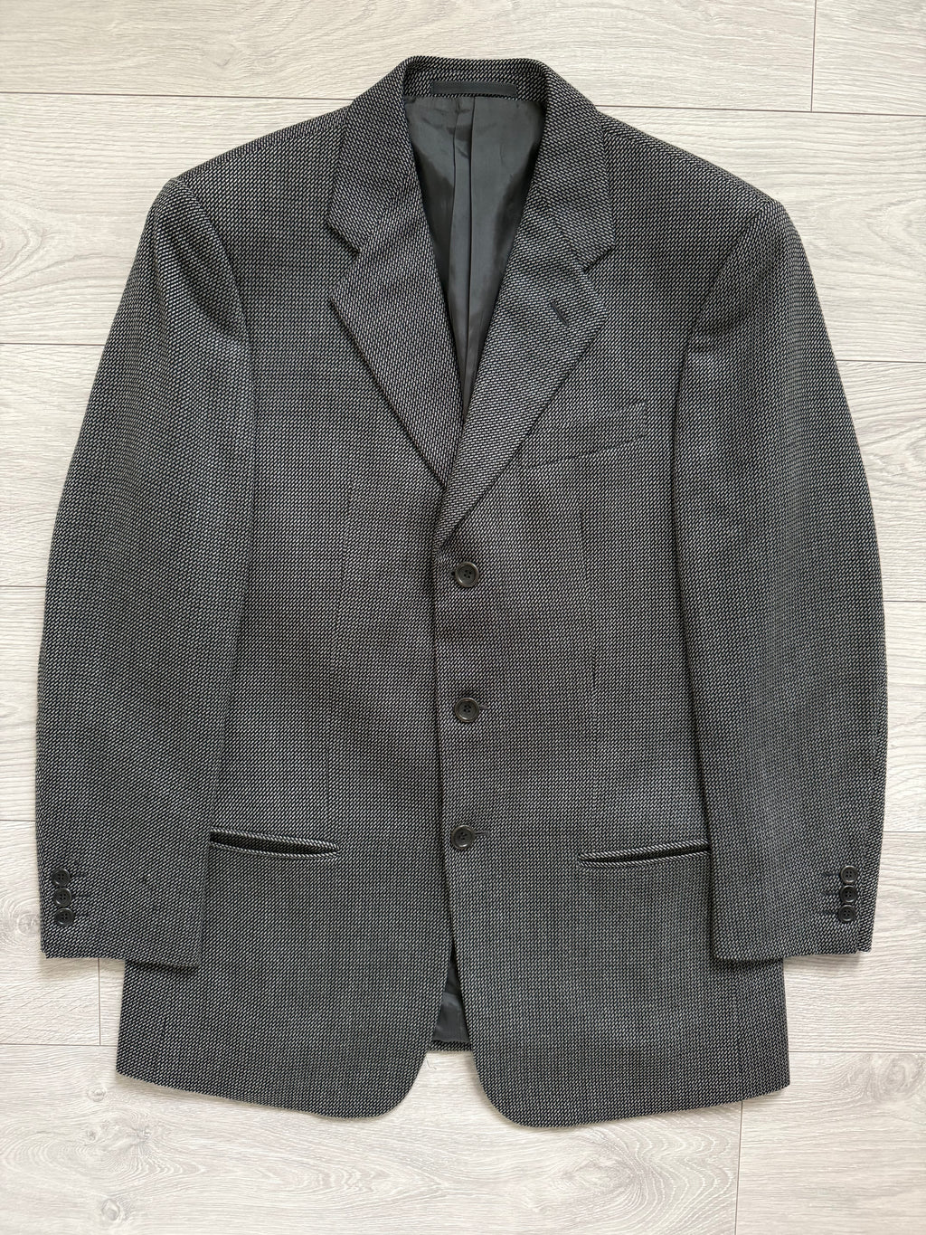 Armani 1990s 3B Wool Textured Sport Jacket Blazer - Size M