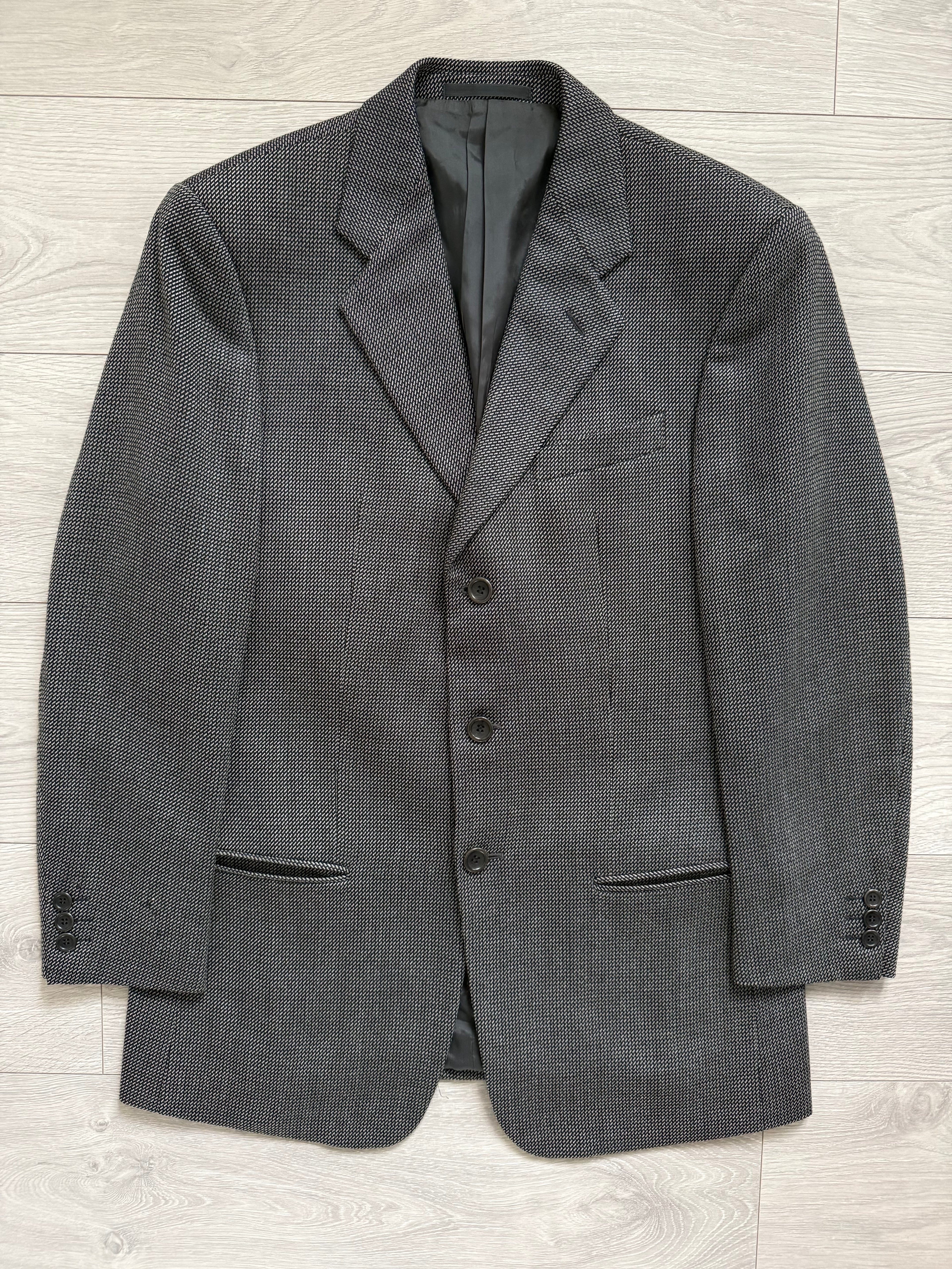 Armani 1990s 3B Wool Textured Sport Jacket Blazer - Size M