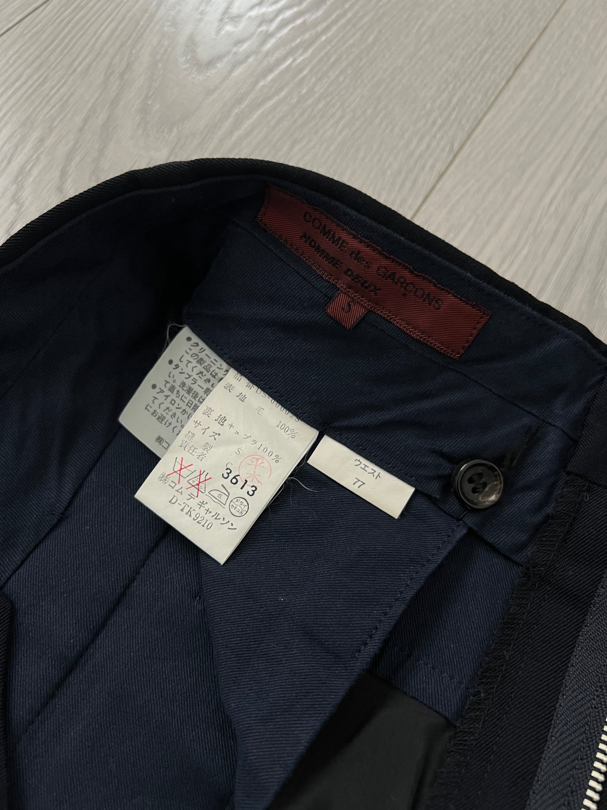 Comme Des Garcons Homme Deux 1992 Double-Breasted Pleated Suit - Size S Jacket / 30" Waist