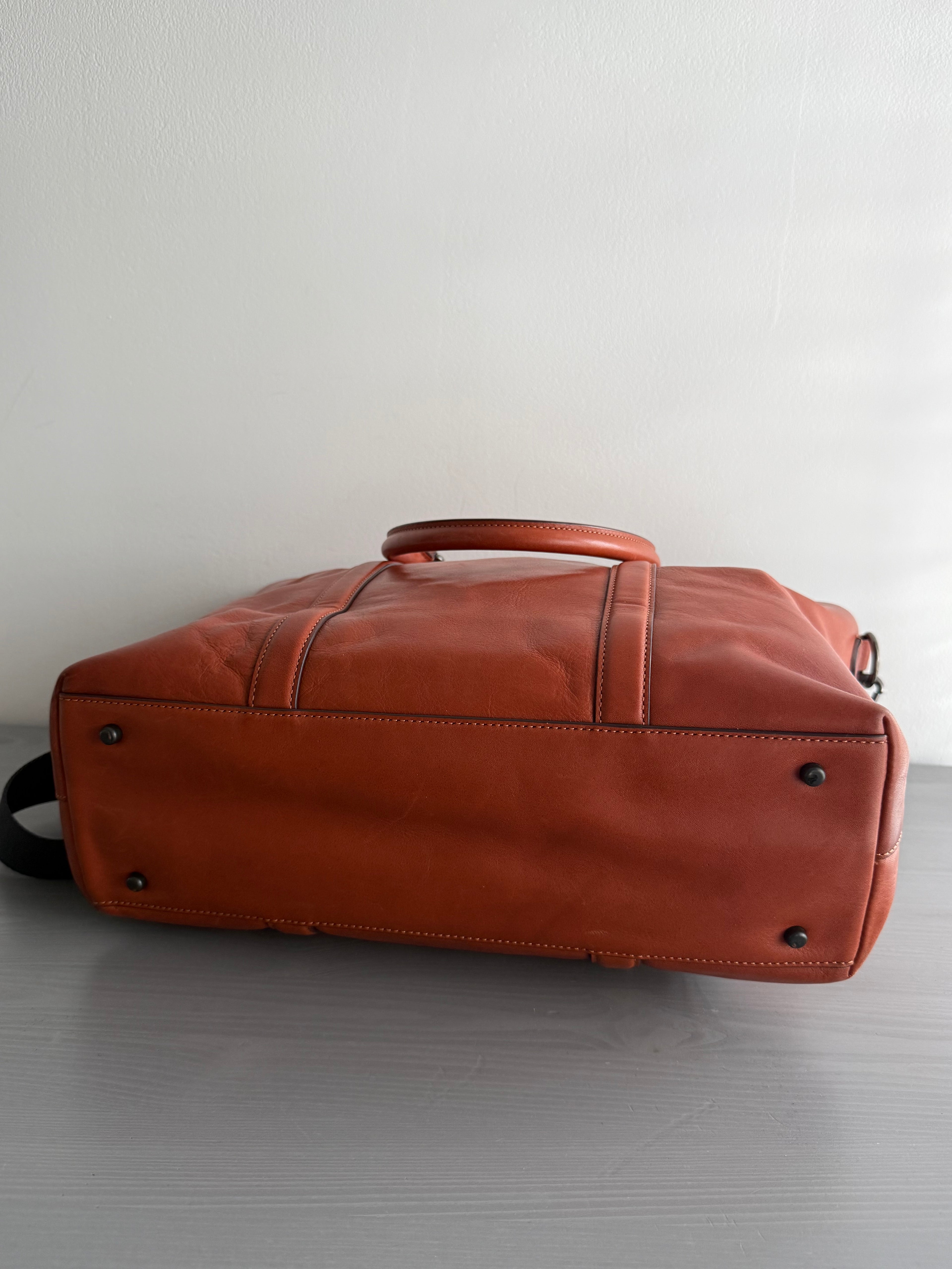 Coach New York Vintage Leather Hold-All Tote Bag