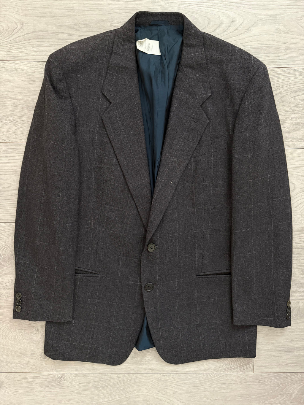 Giorgio Armani Black Label 1990s 2B Double-Pleated Suit Grey - Size L Jacket / 33" Waist