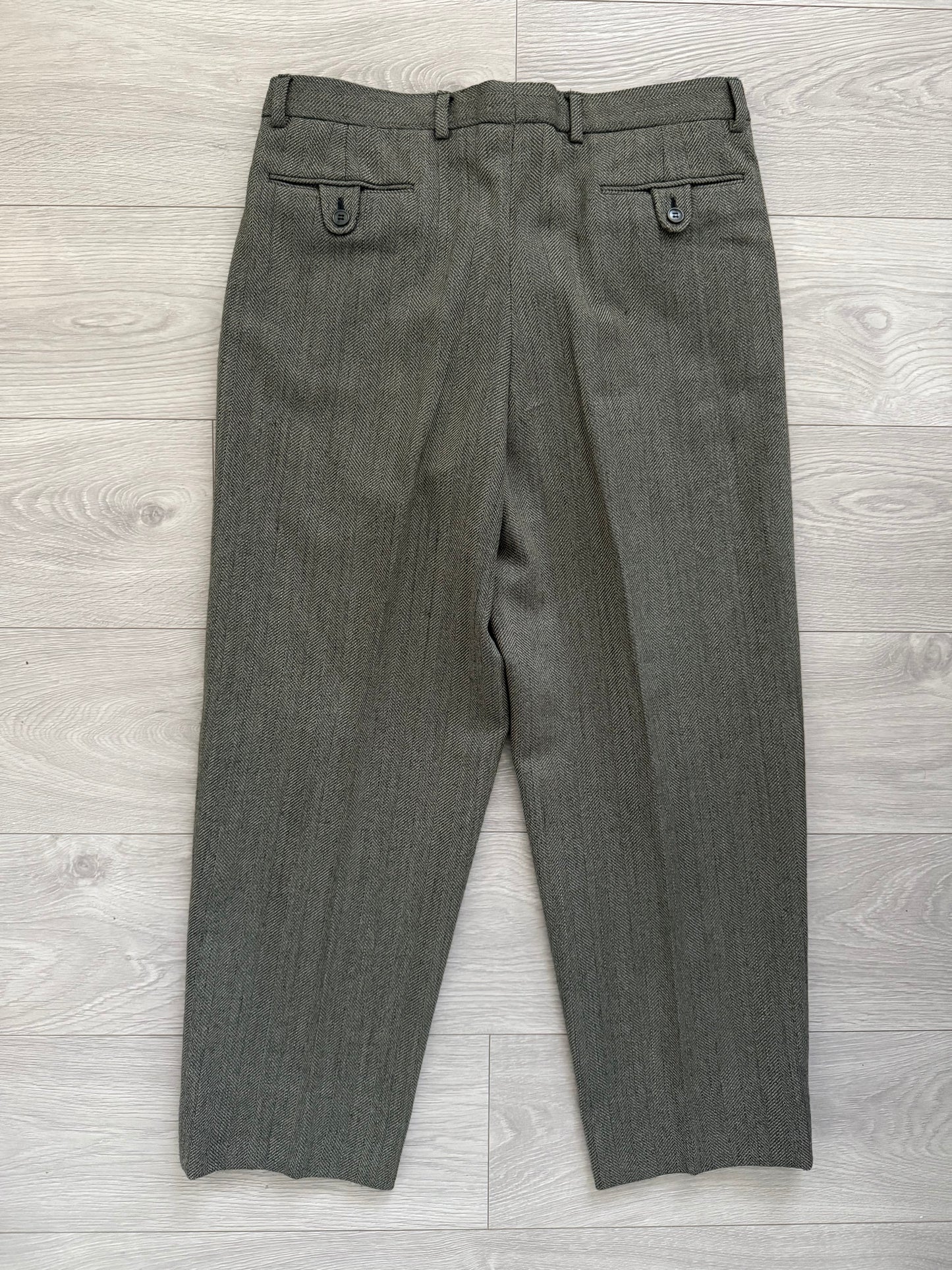 Emporio Armani 1990s Double-Breasted Pleated Wool Suit - Size M Jacket / 34" Waist