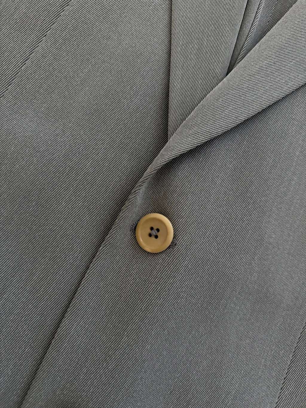 Armani 1990s 2B Draped Crepe Weave Grey Suit - Size S Jacket / 30" Waist