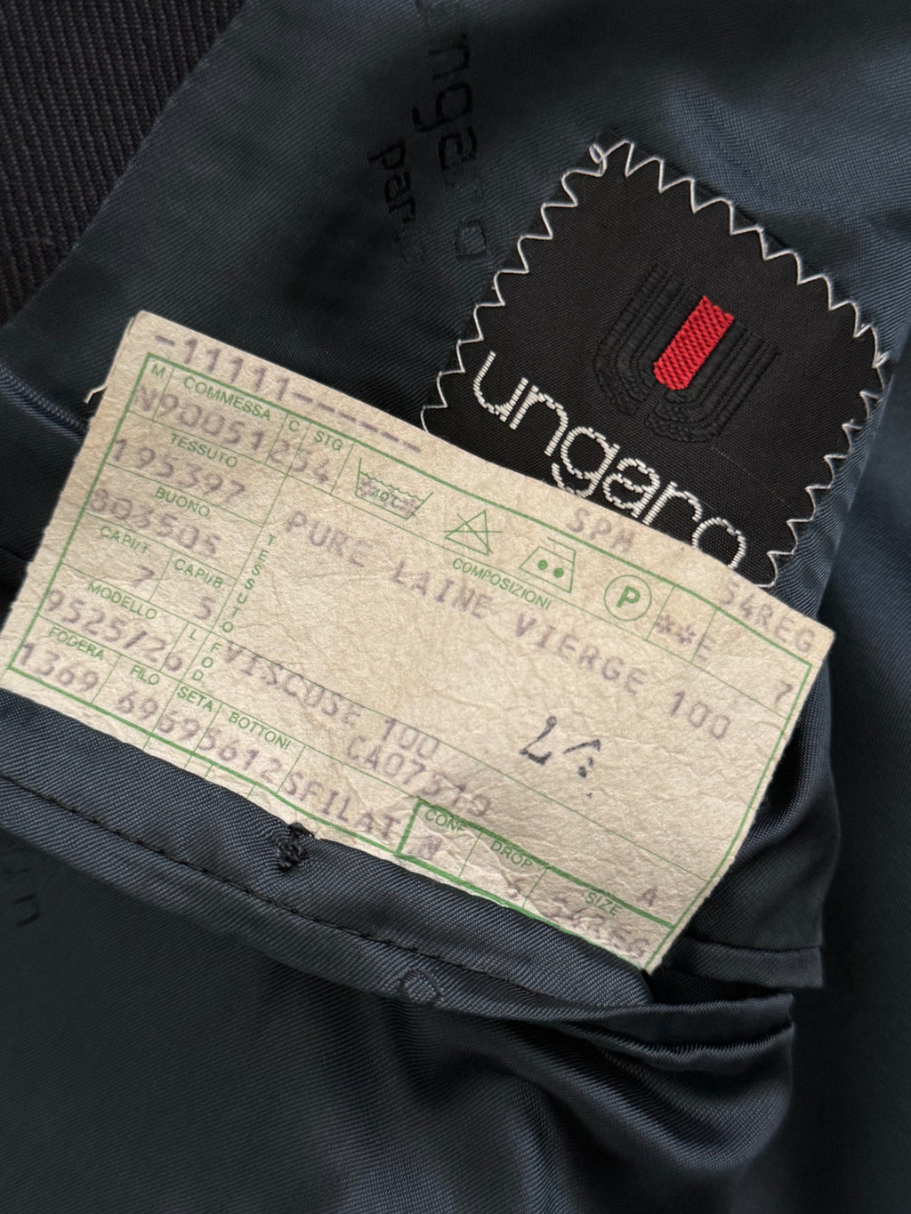 Ungaro Armani 1980s 2B Wool Draped Jacket - Size XL