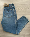 Armani Jeans 1990s Metal Logo Denim Jeans - Size 28