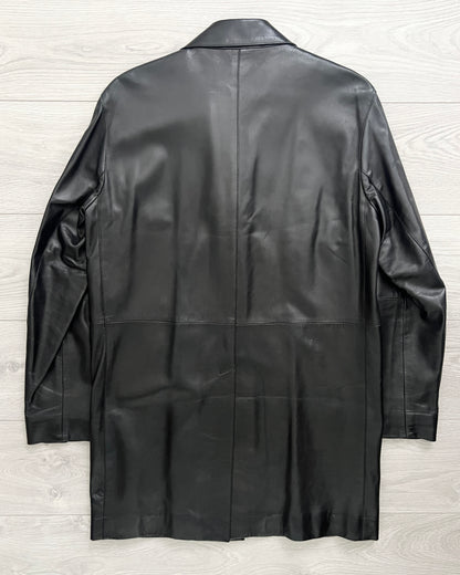 Prada Mainline AW2003 Leather Coat - Size M