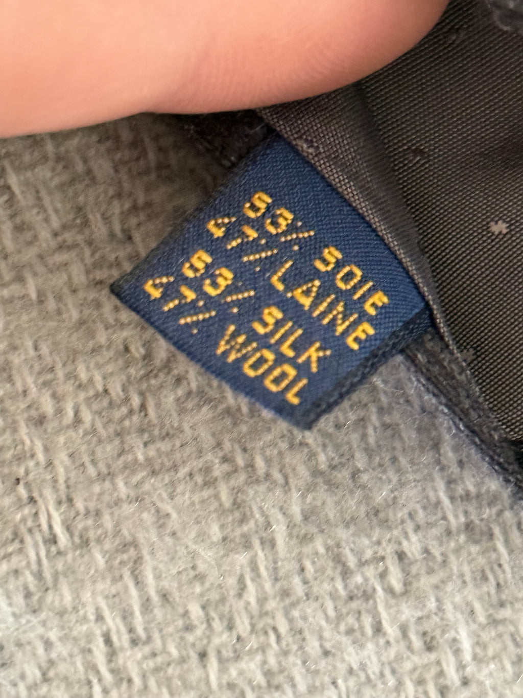 Celine 1990s Wool Silk Tie