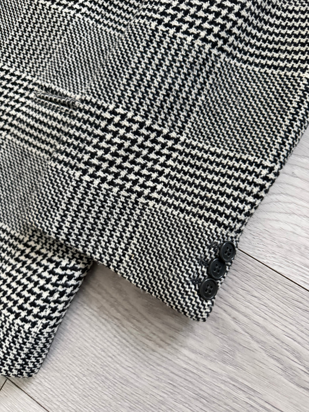 Giorgio Armani Mainline 1980s 2B Check Wool Sport Jacket Blazer  - Size M