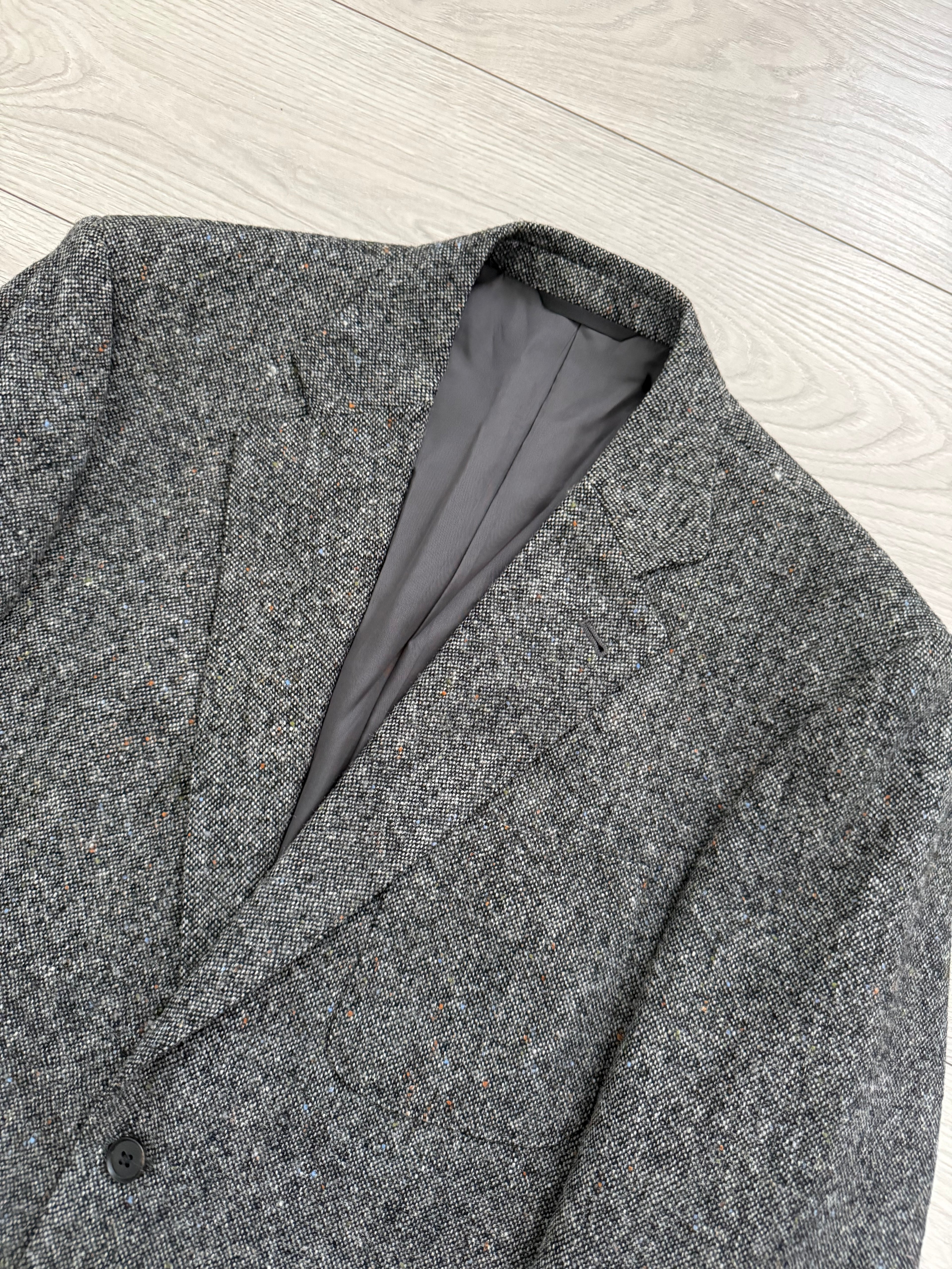 Yves Saint Laurent 1980s 3B Speck Wool Sports Jacket Blazer - Size L