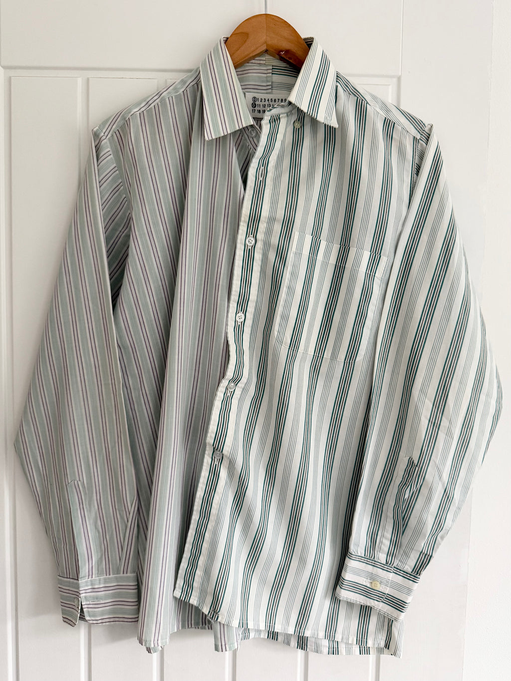 Maison Martin Margiela AW2001 Artisanal Line (0)(10) Reconstructed Split Shirt - Size M