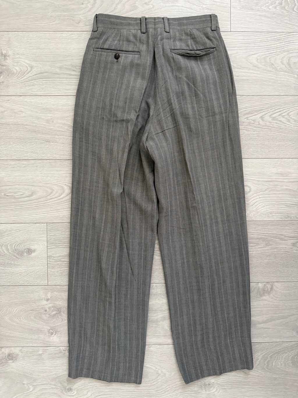 Basile 1980s Peaked Lapel Double Breasted Pleated Textured Wool Suit - Size M Jacket / 31" Waist
