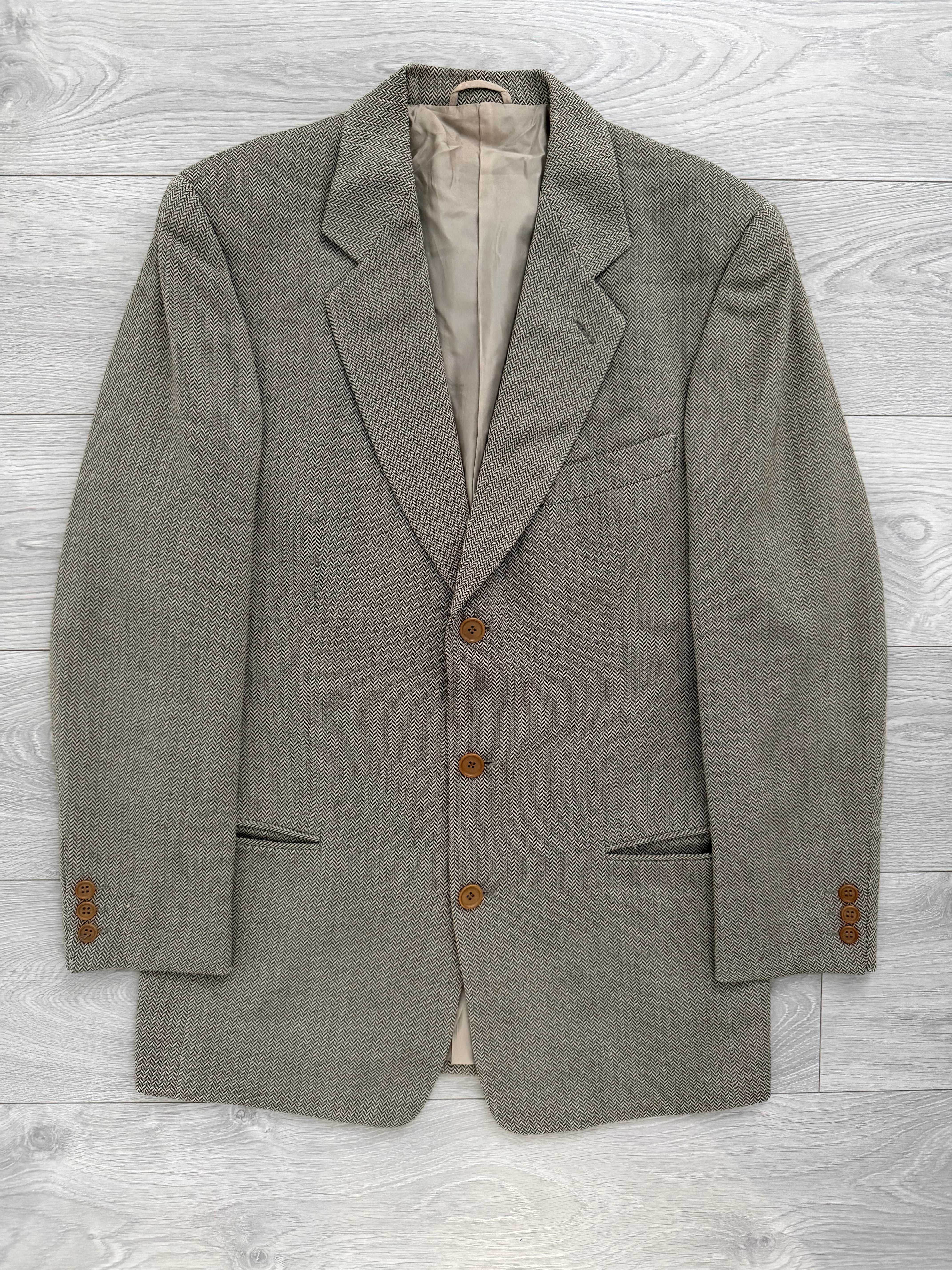Giorgio Armani 1990s 3B Textured Jacquard Wool Sports Jacket