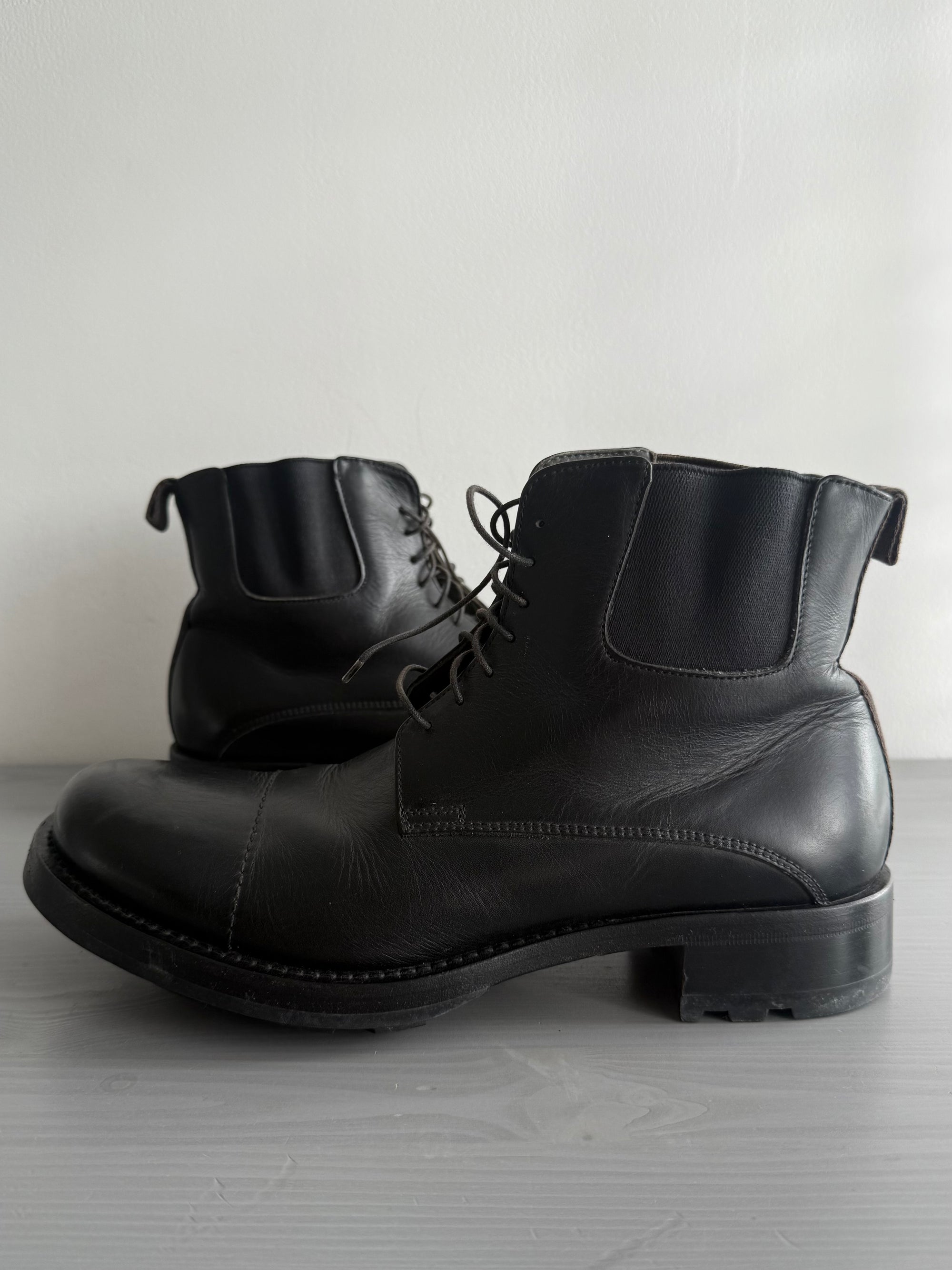 Miu Miu FW2002 Leather Lace Up Boots - Size 6.5 Womens