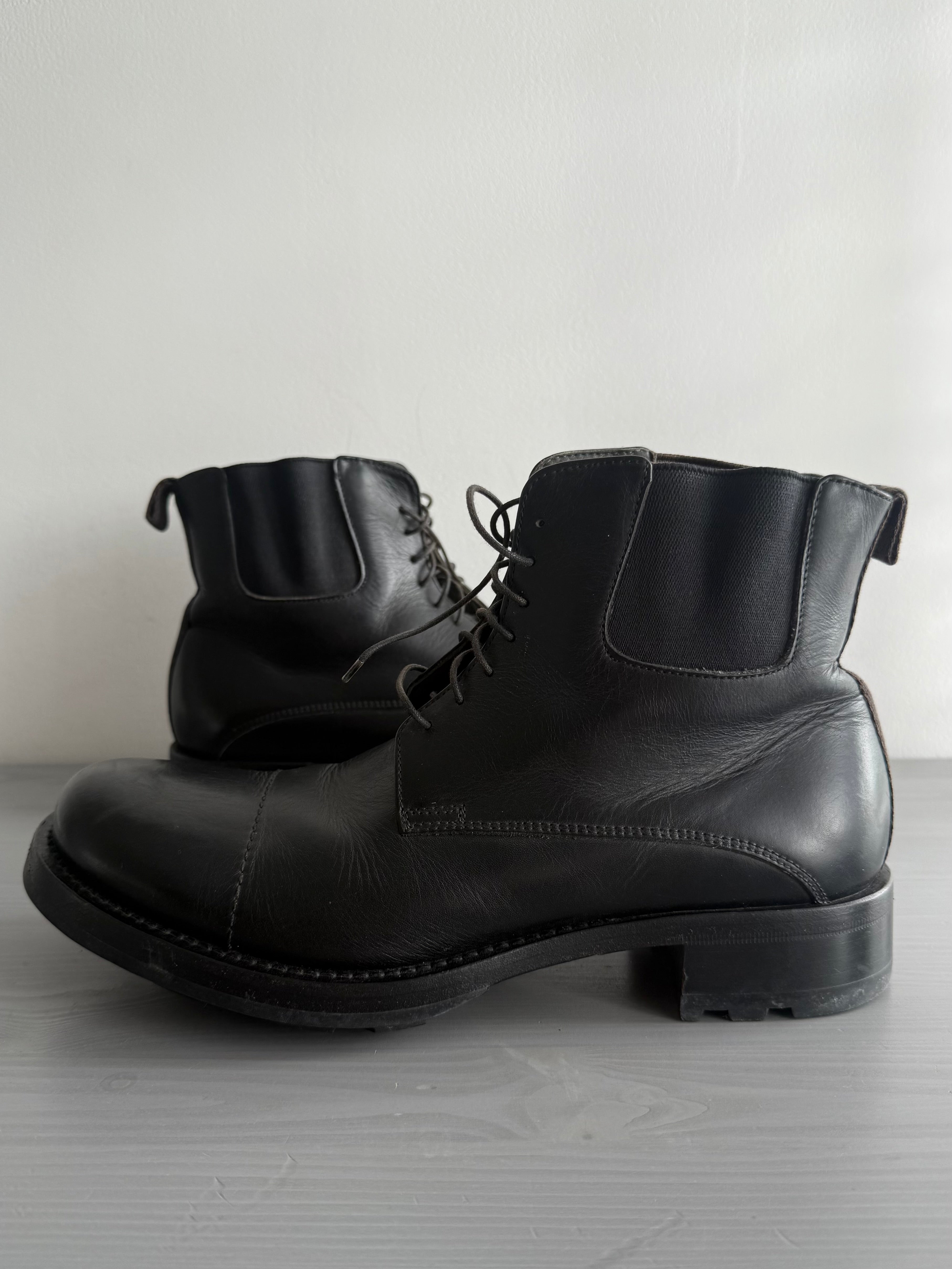 Miu Miu FW2002 Leather Lace Up Boots - Size 6.5 Womens