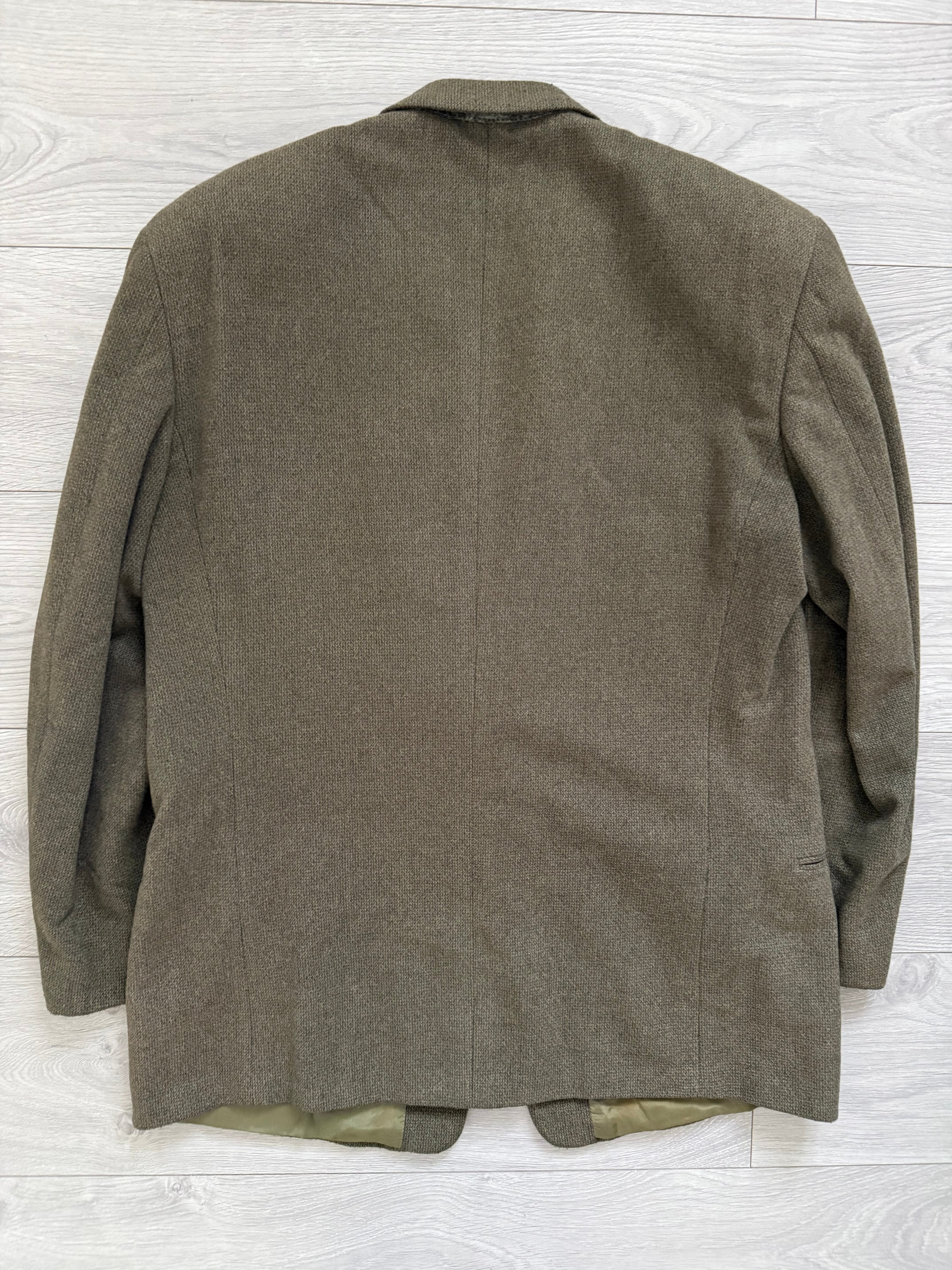 Giorgio Armani 1980s 2B Khaki Brown Wool Sport Jacket Blazer - Size XXL