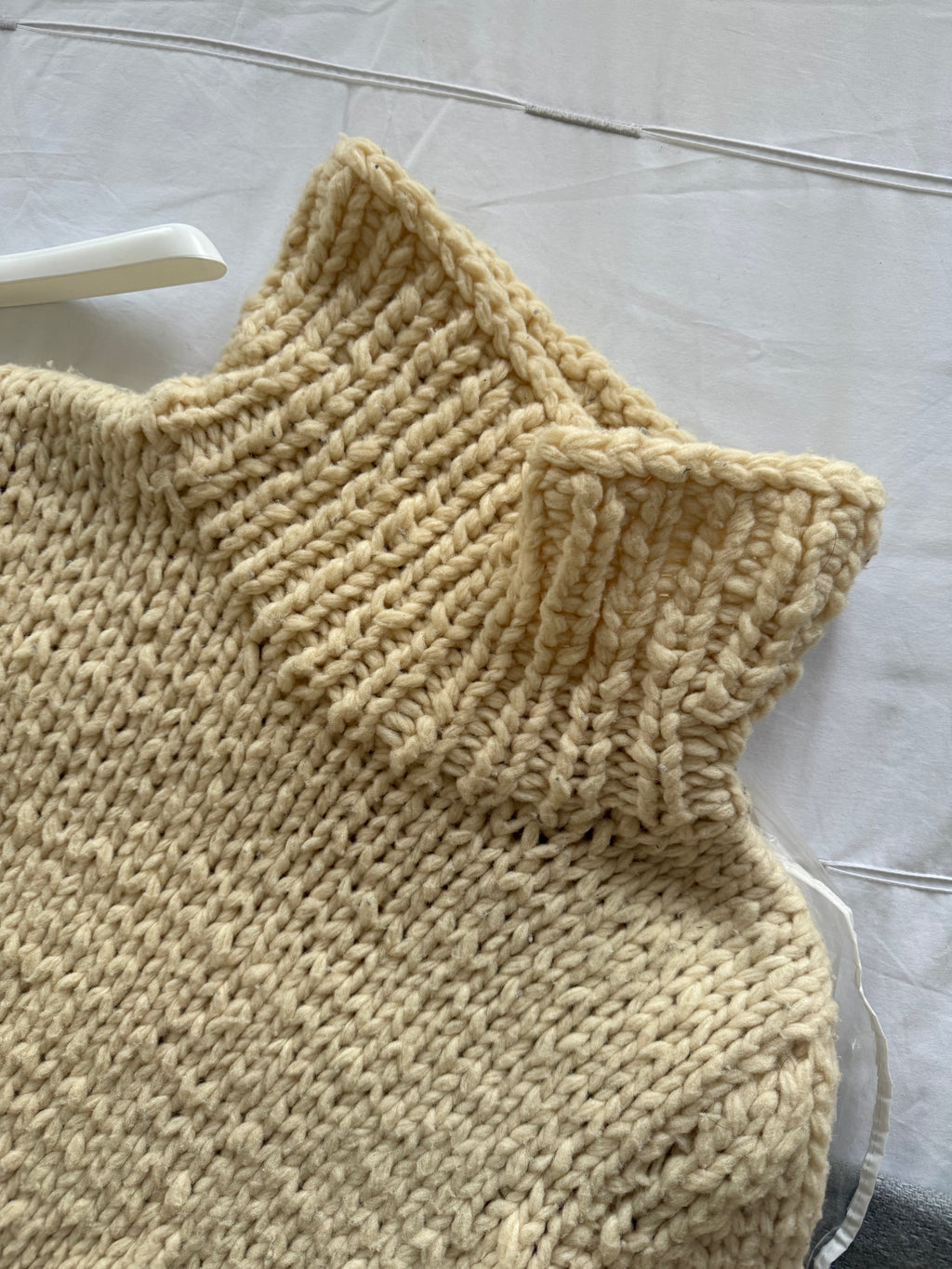 Martin Margiela FW2004 Oversized Neck Chunky Knit Sweater - Size S