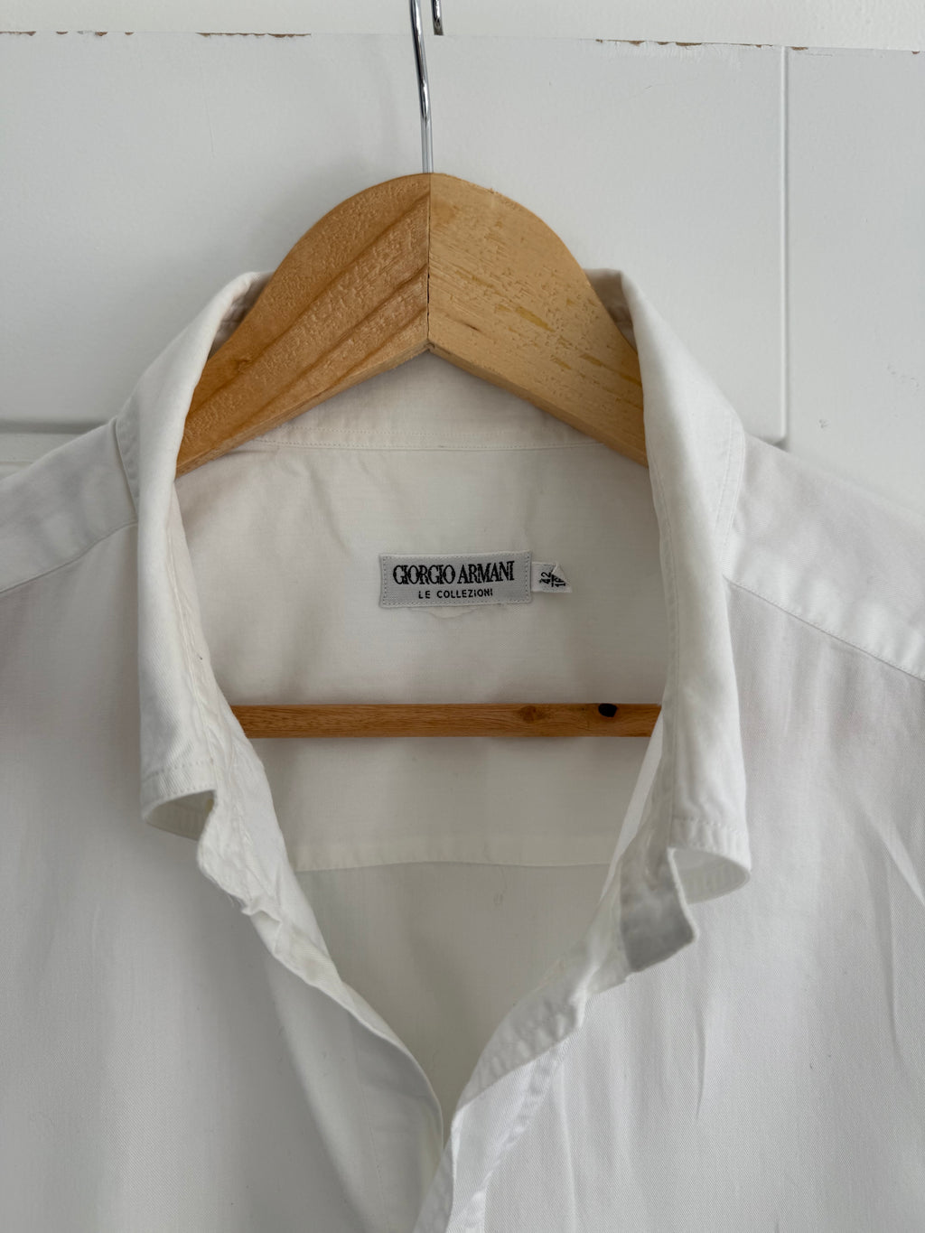 Giorgio Armani 1980s White Shirt - Size L