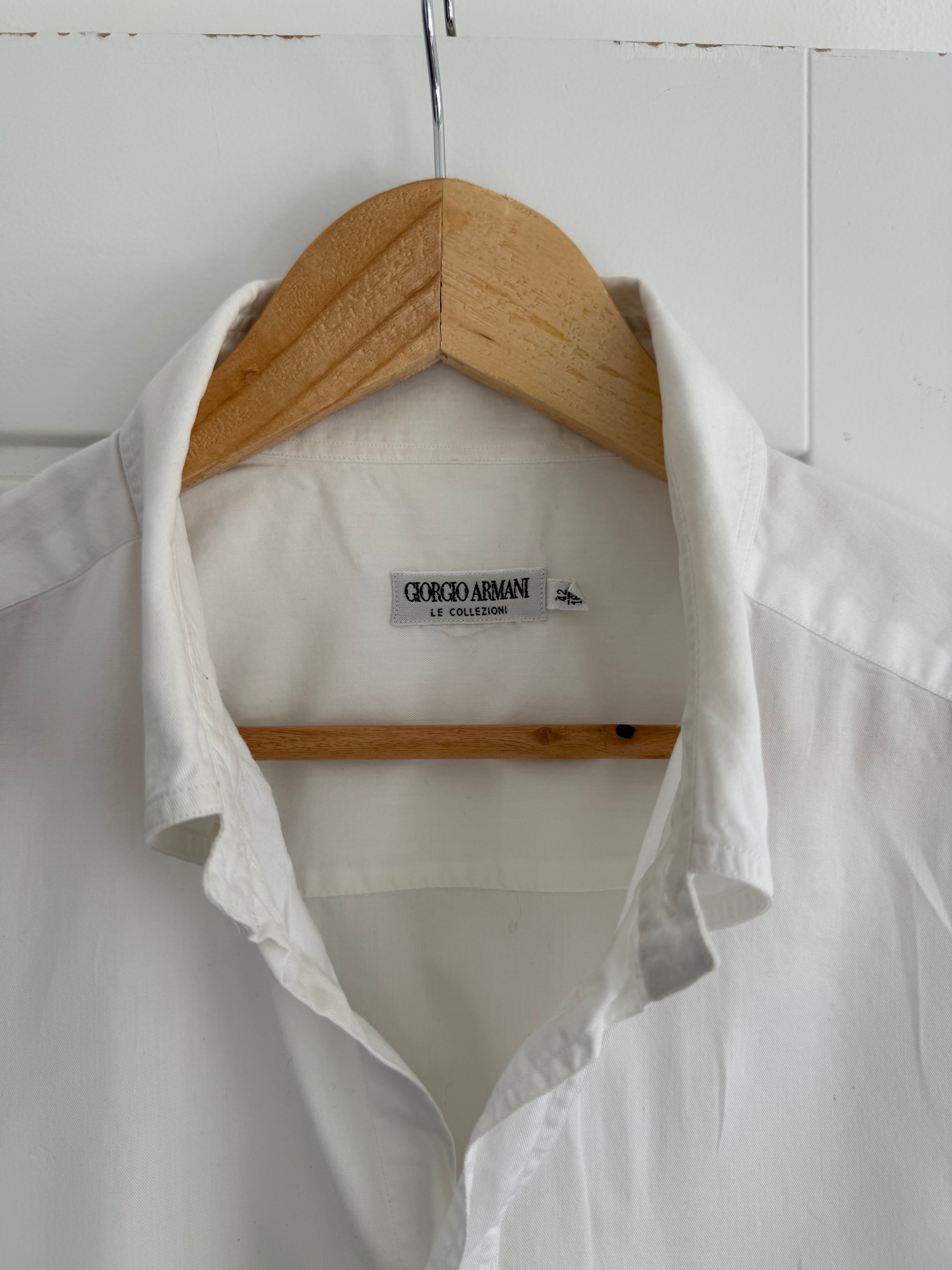 Giorgio Armani 1980s White Shirt - Size L