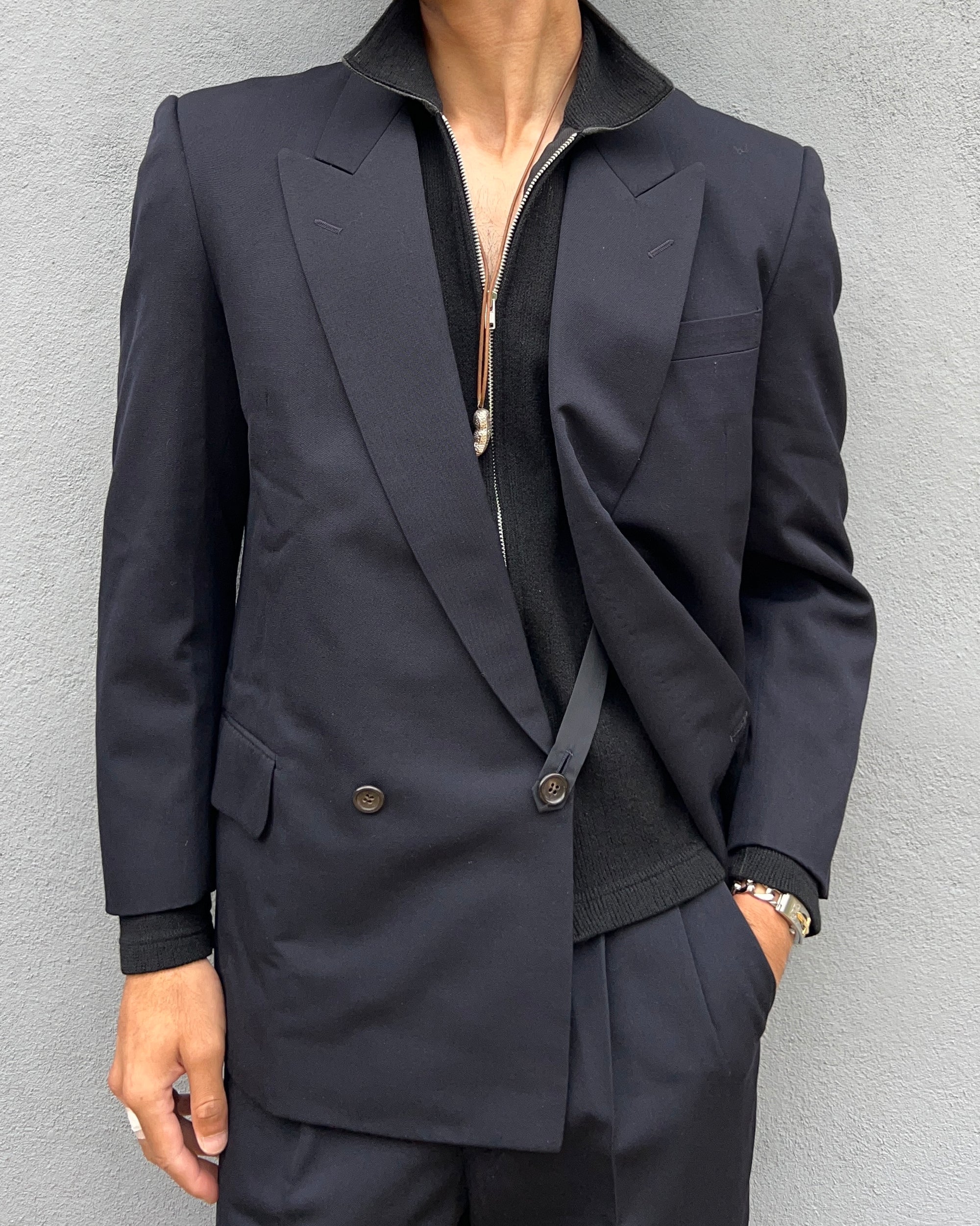 Comme Des Garcons Homme Deux 1992 Double-Breasted Pleated Suit - Size S Jacket / 30" Waist
