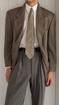 Giorgio Armani 1980s 2B Herringbone Wool Sport Jacket Blazer - Size M