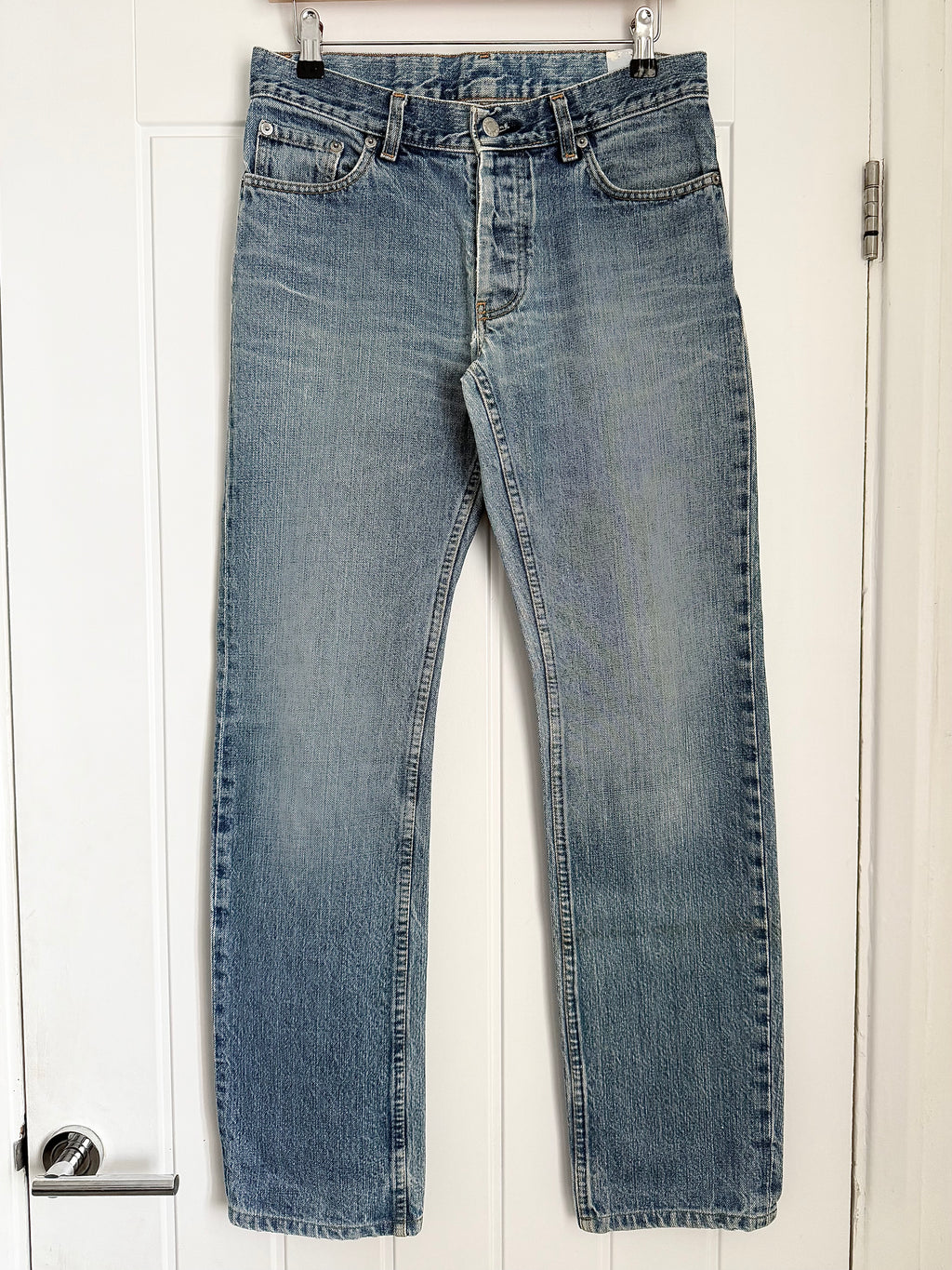 Helmut Lang 1998 Vintage Blue Faded Denim Jeans - Size 30