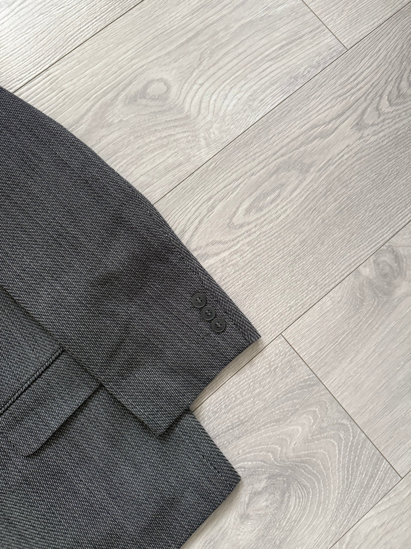 Yves Saint Laurent 1990s Double-Breasted Pleated Wool Suit - Size S Jacket / 30"Waist