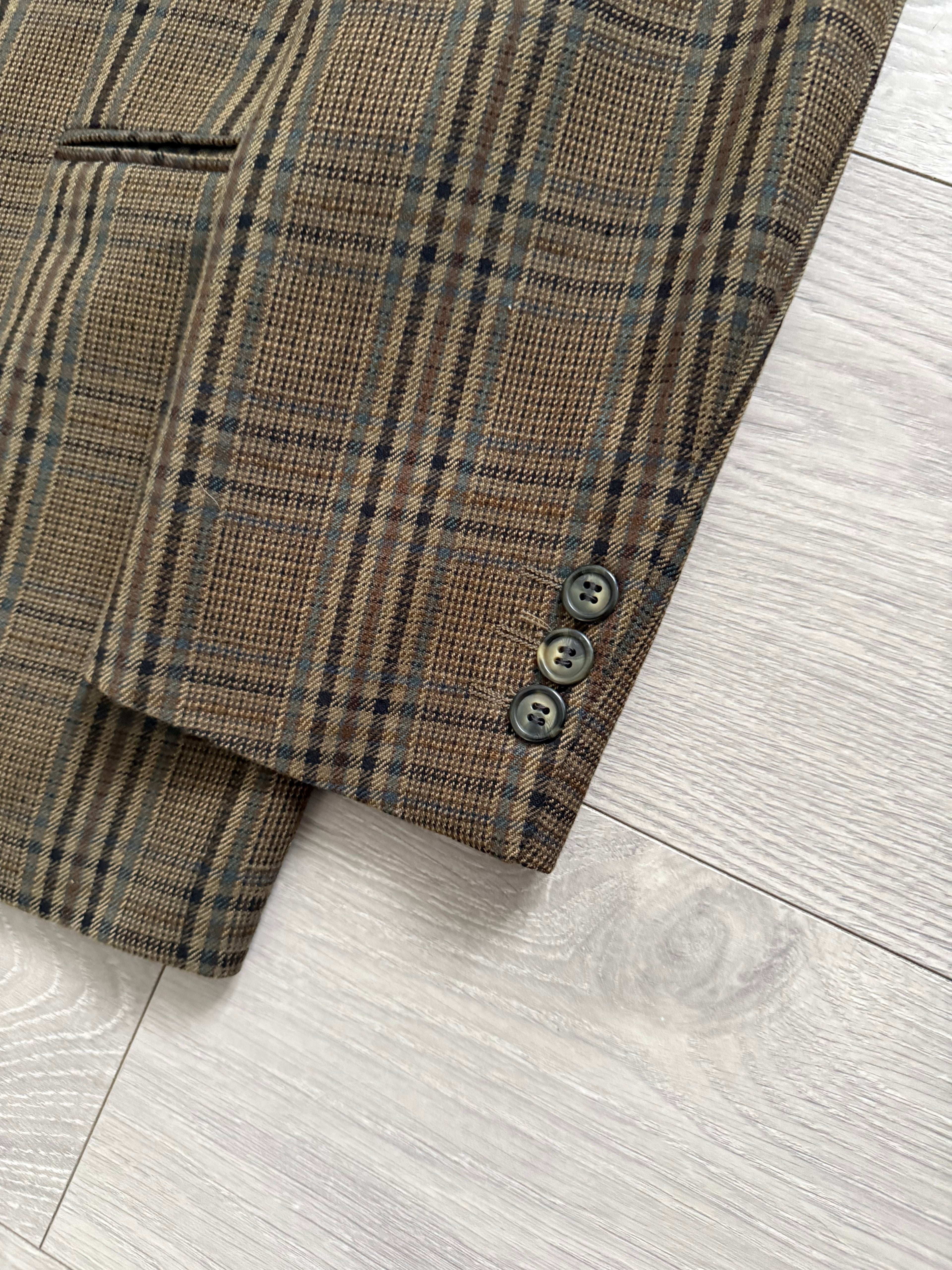 Valentino 1980s Wool Check Sports Blazer Jacket - Size L