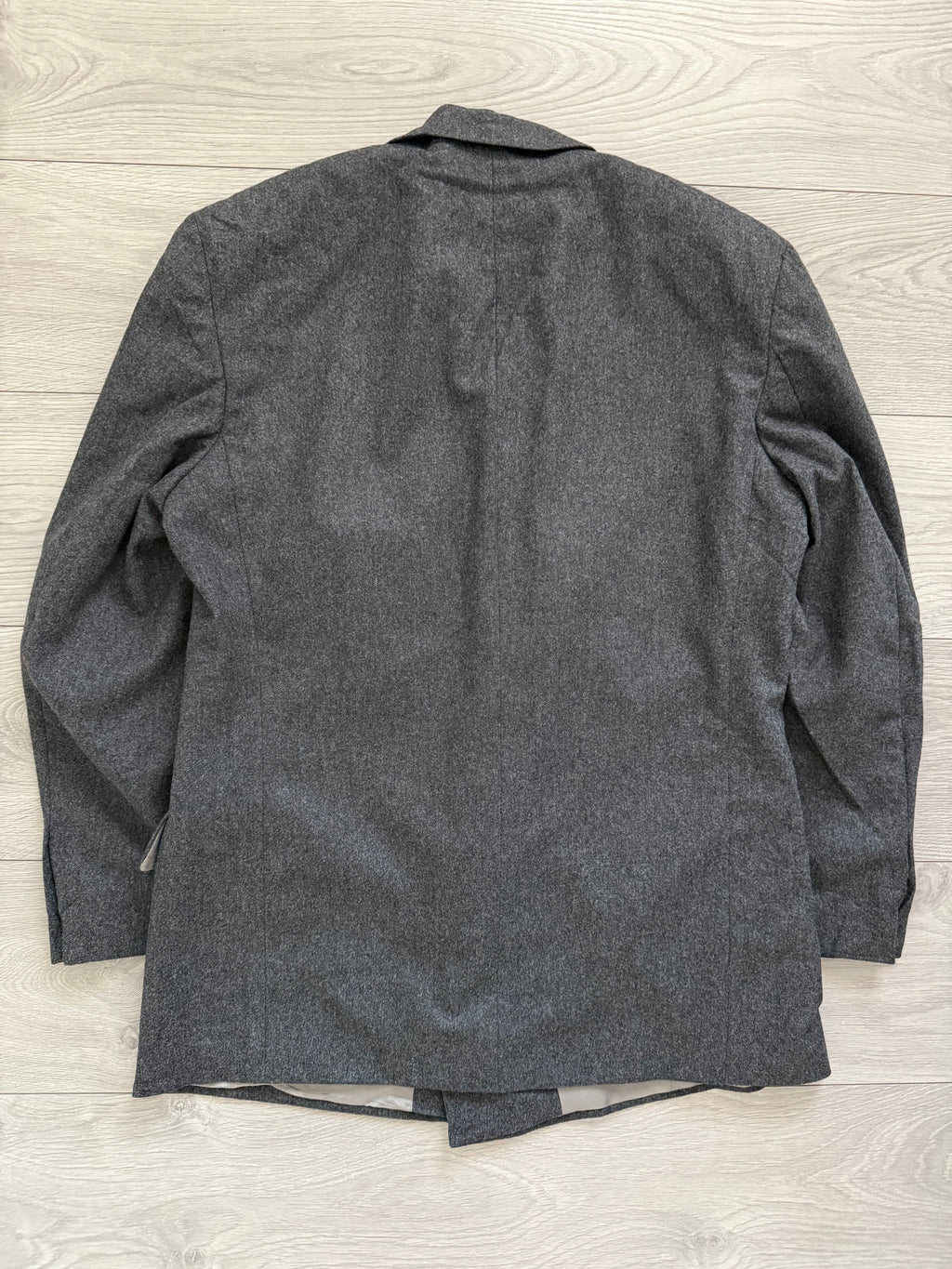 Hugo Boss 1980s 'Al Capone' Grey Peaked Lapel Double Breasted Wool Sports Jacket Blazer - Size M