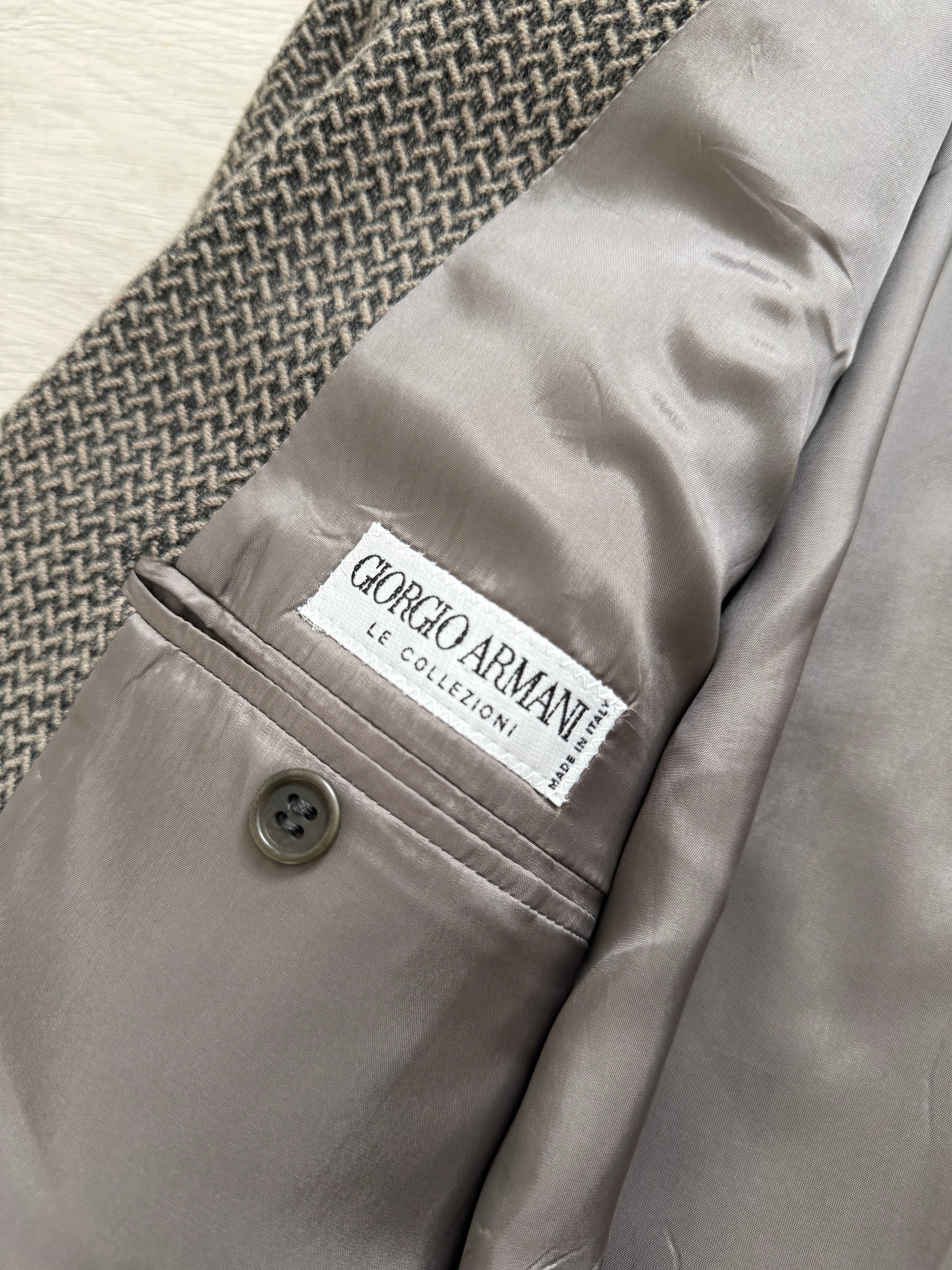 Giorgio Armani 1980s 3B Textured Wool Sport Jacket Blazer - Size XL