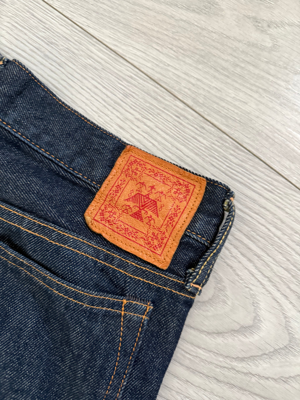 Kapital Banana Leg Indigo Blue Stacked Denim Jeans - Size 30