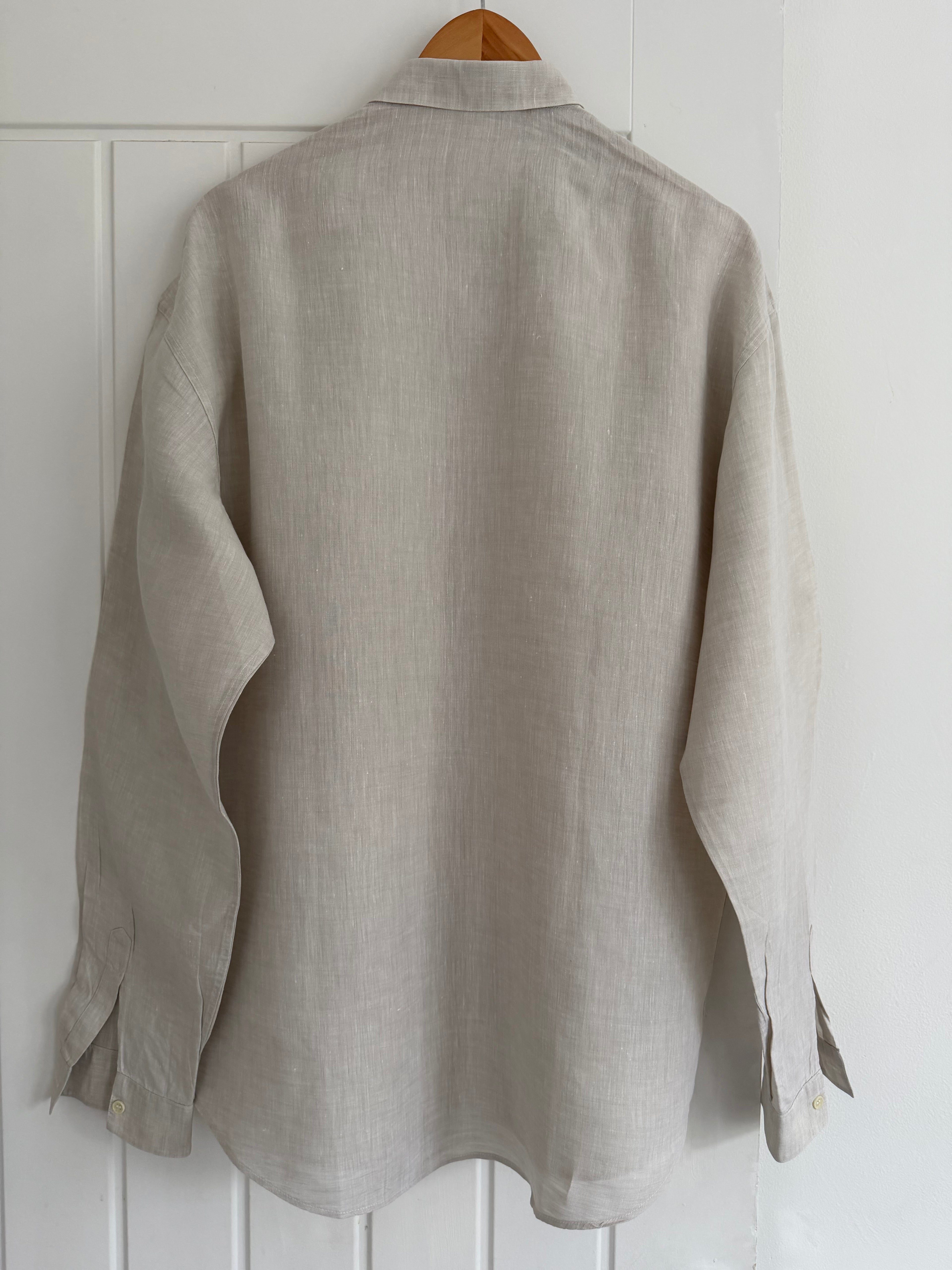 Versace 1990s Premium Linen Relaxed Fit Shirt - Size XL