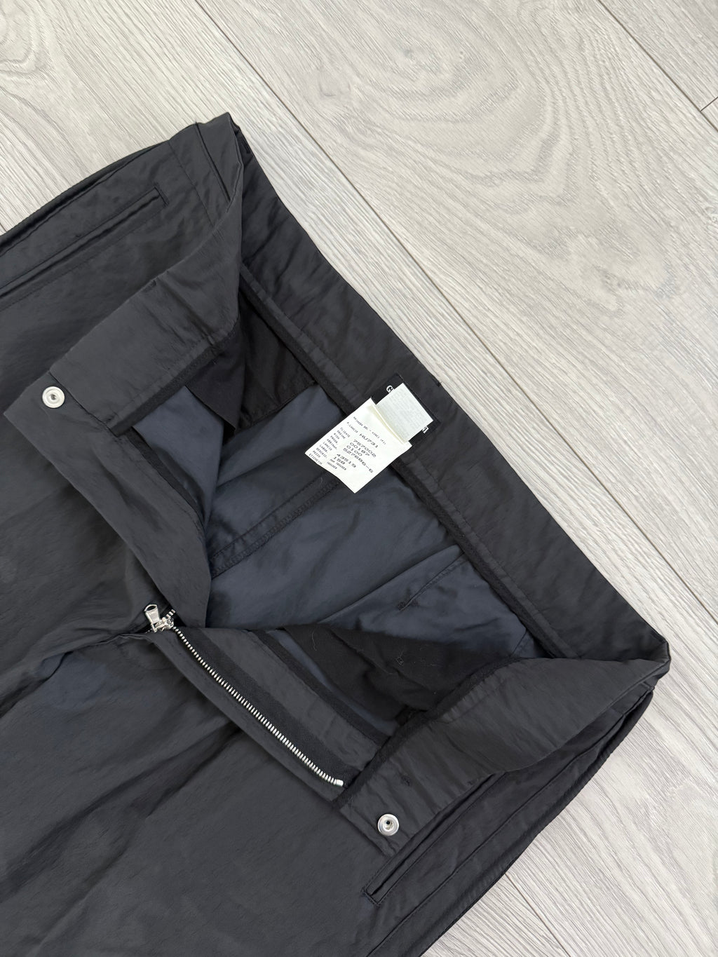 Armani 1990s Black Label Cotton Nylon Grey Pants - Size 36" Waist
