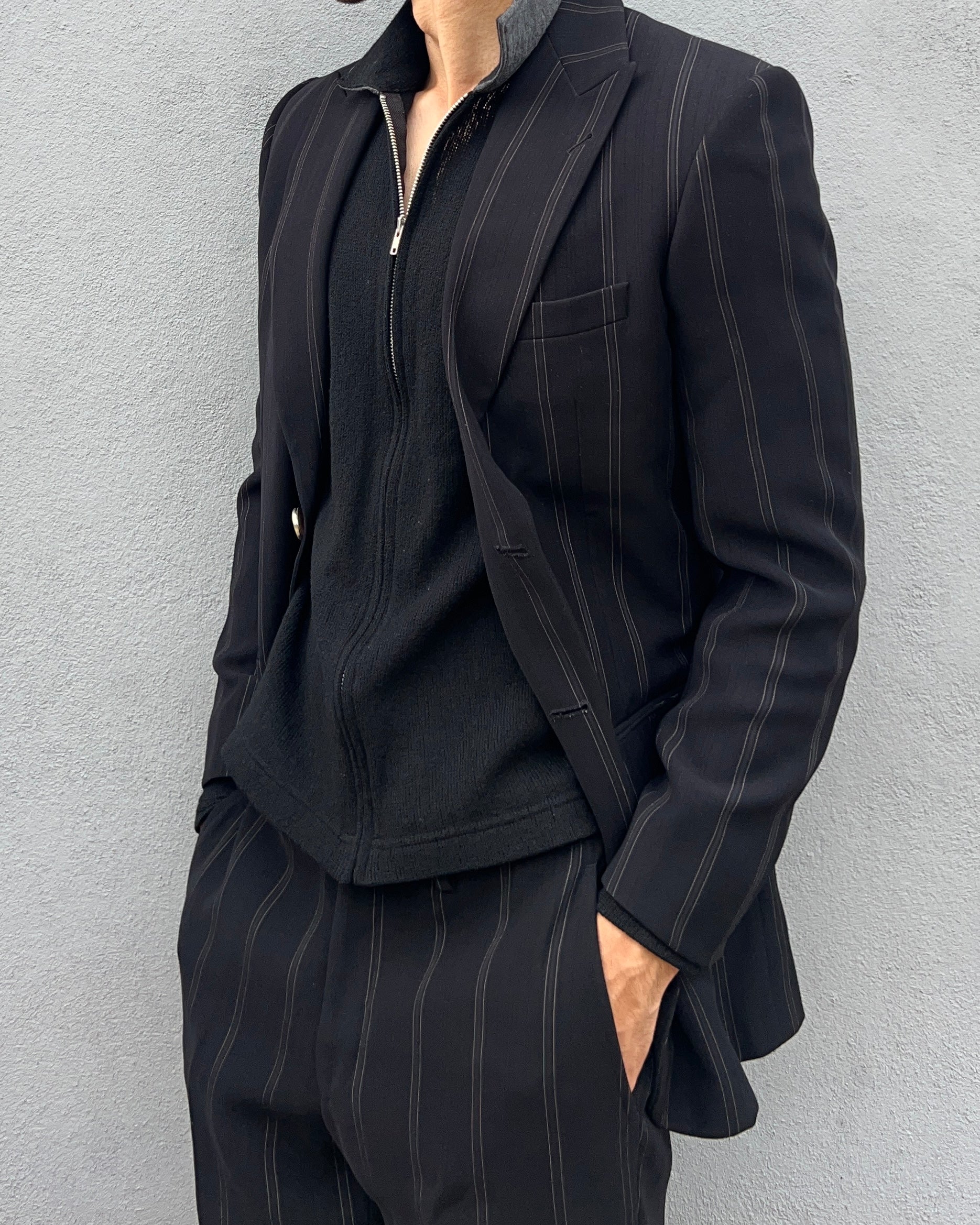 Giorgio Armani 1990s Striped Relaxed Suit - Size S Jacket / 32" Waist