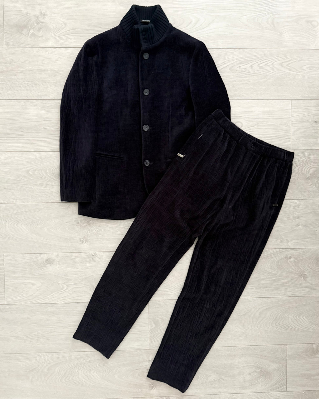 Emporio Armani FW2021 Cotton Jacket & Trousers Set - Size S Jacket / S Trousers
