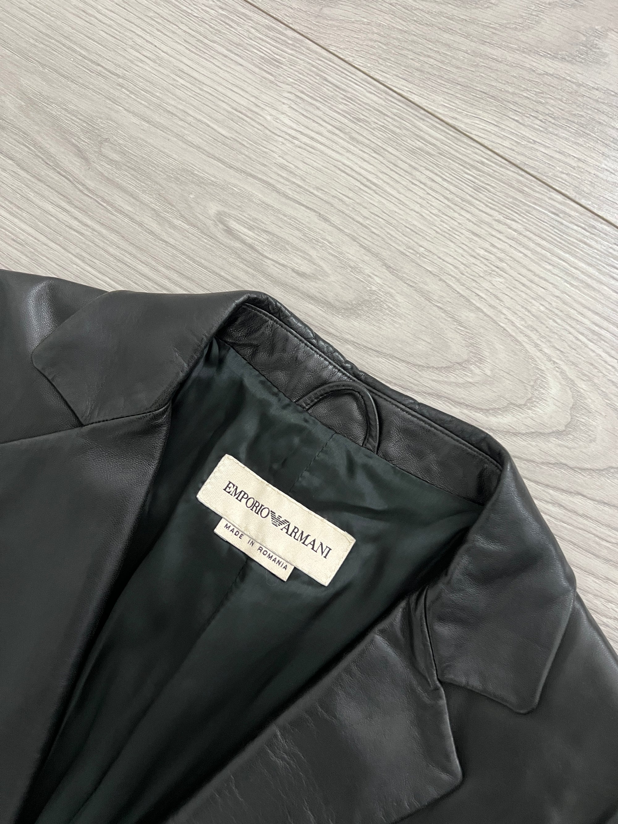 Emporio Armani 2003 Leather Jacket - Size S