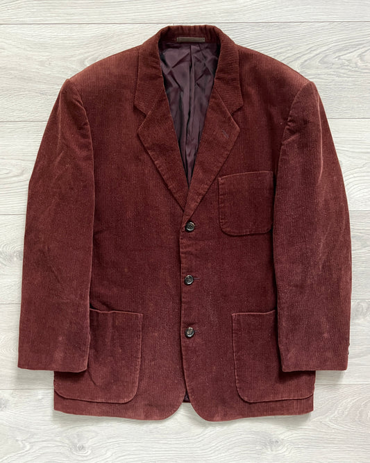 Comme Des Garcons Homme 1993 Rust Red Corduroy Jacket - Size M