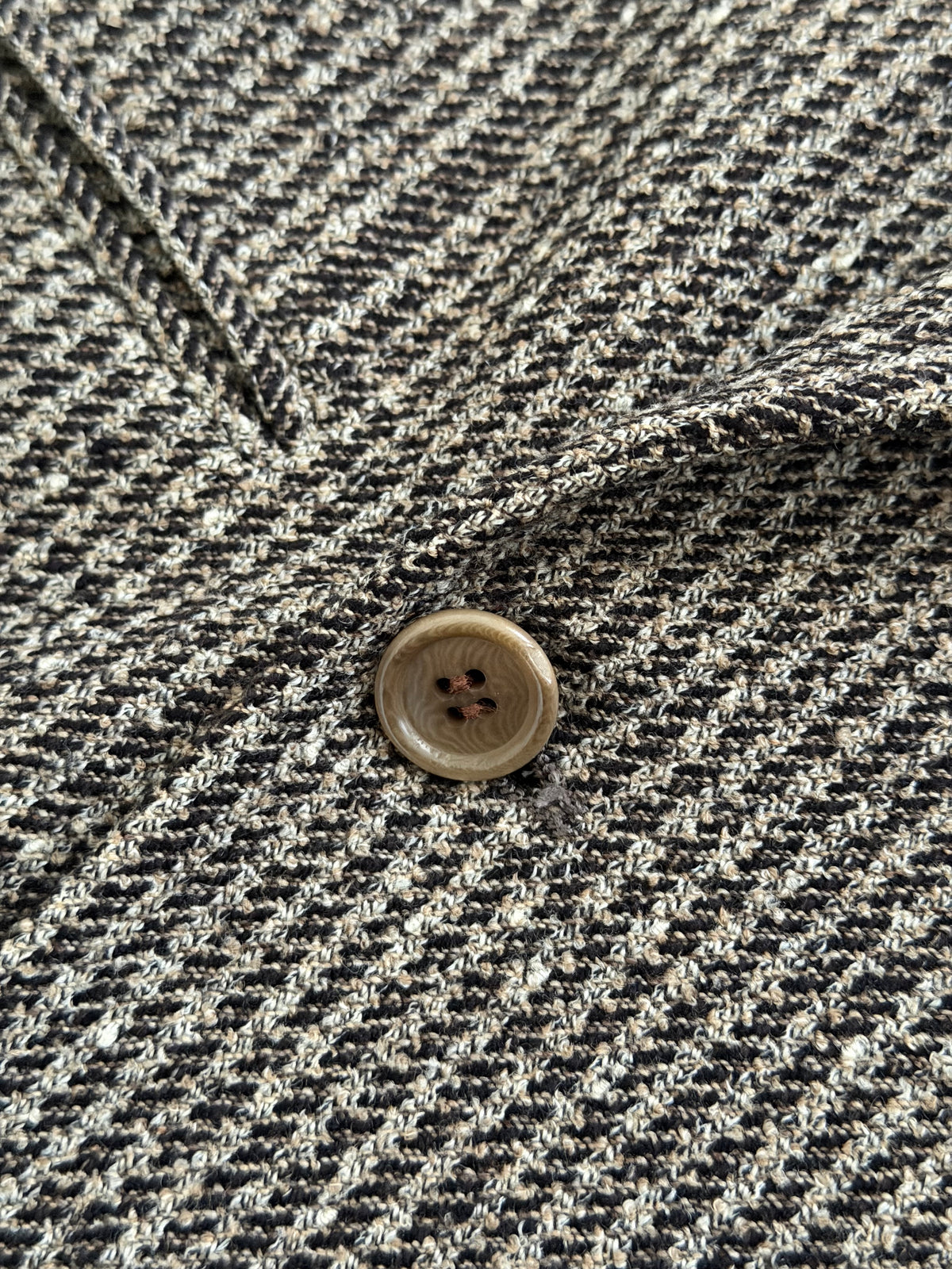 Valentino 1980s Peaked Lapel Double Breasted Textured Wool Sport Jacket Blazer - Size M