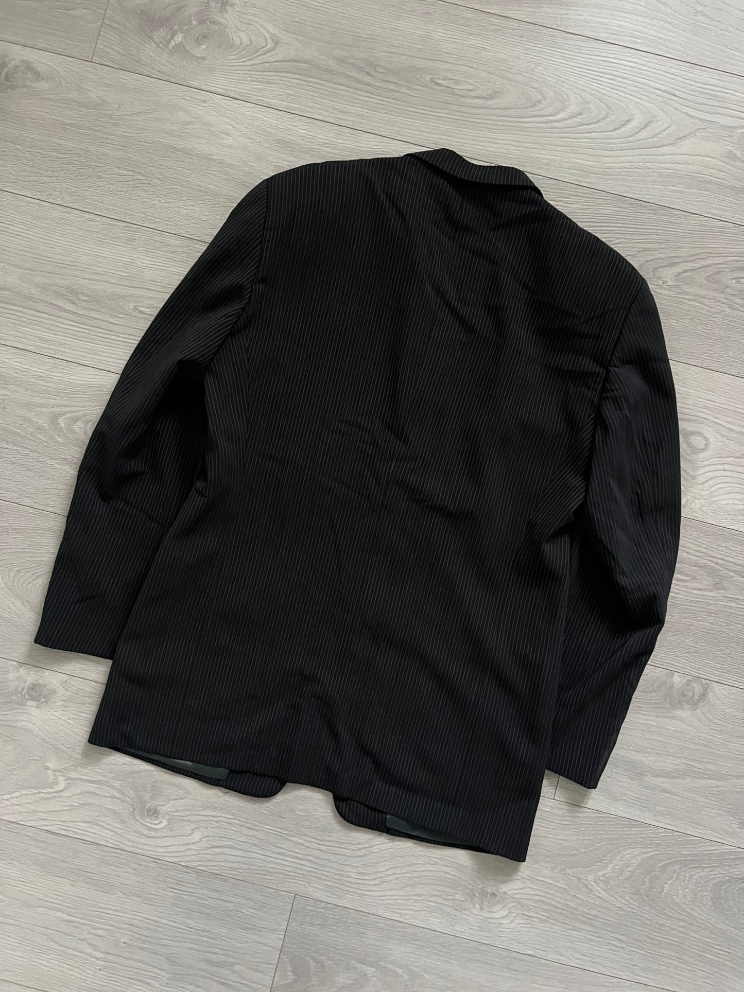 Armani 1990s Striped Pleated Relaxed Suit - M Jacket / 30" Waist