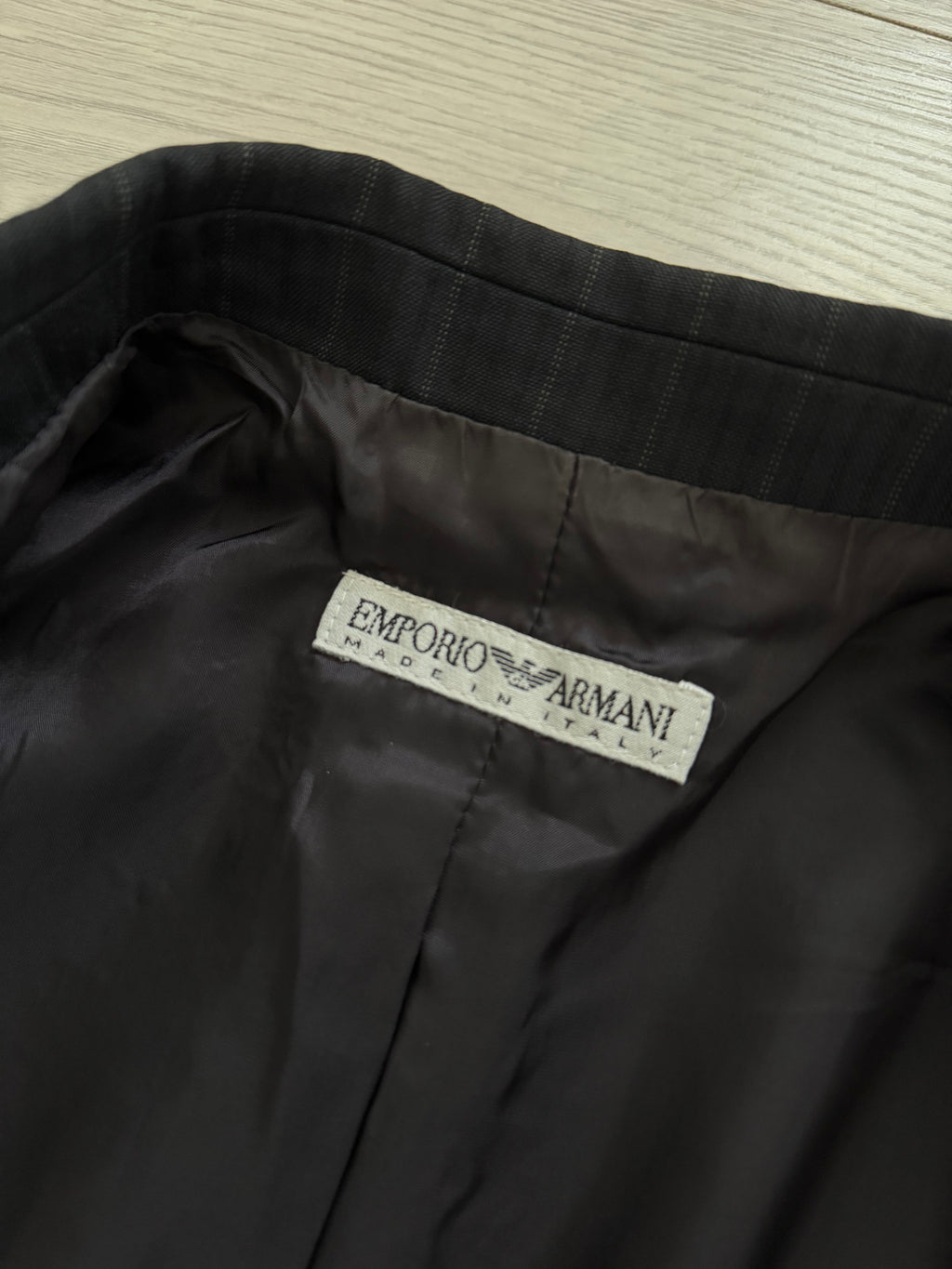Womens Emporio Armani 1990s Peaked Lapel Double Breasted Wool Suit - Size M Jacket / 26" Waist