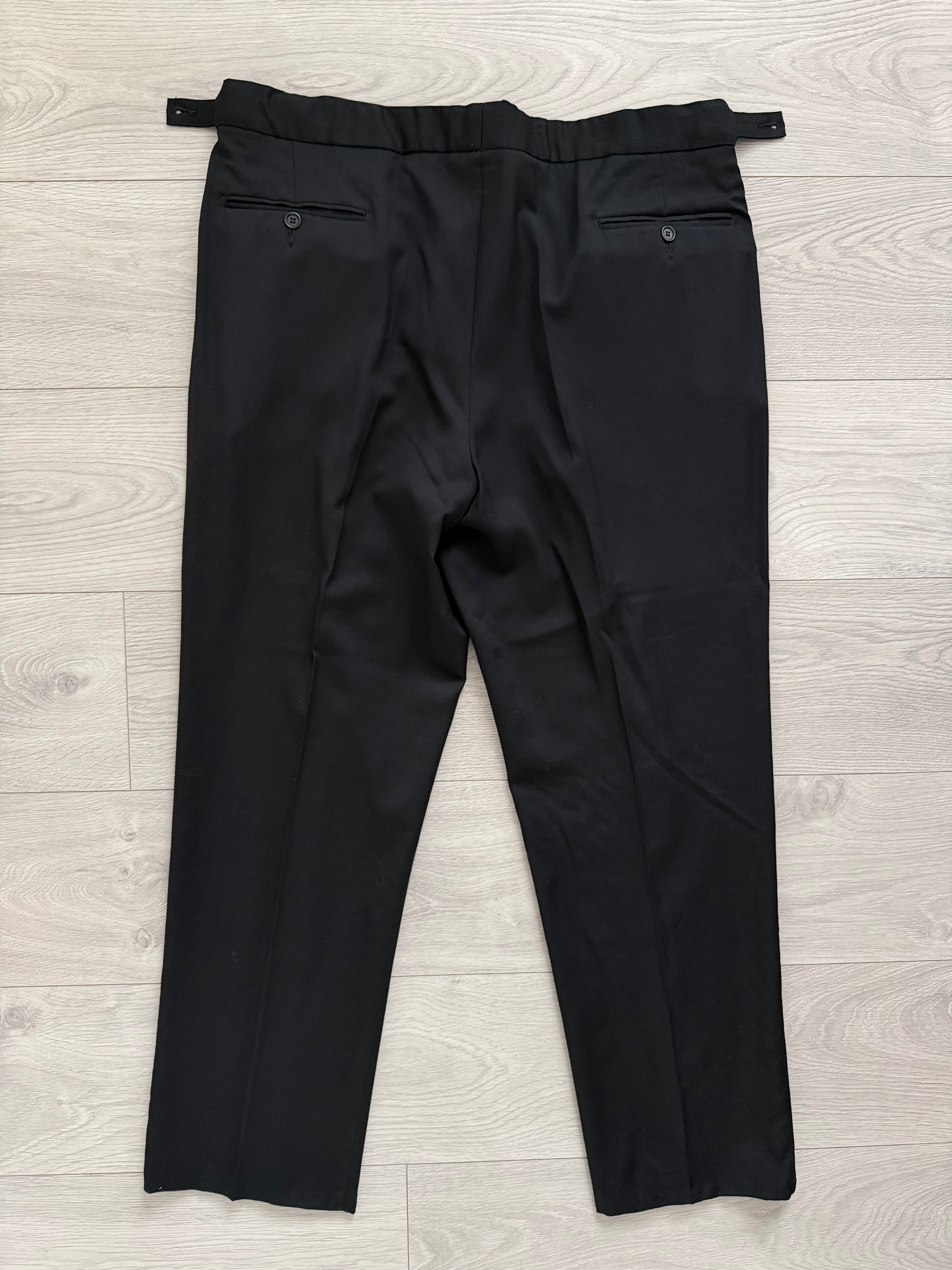 Hugo Boss 1990s Super 110s Tuxedo Double Breasted Pleated Wool Suit - Size XXL Jacket / 38" Waist