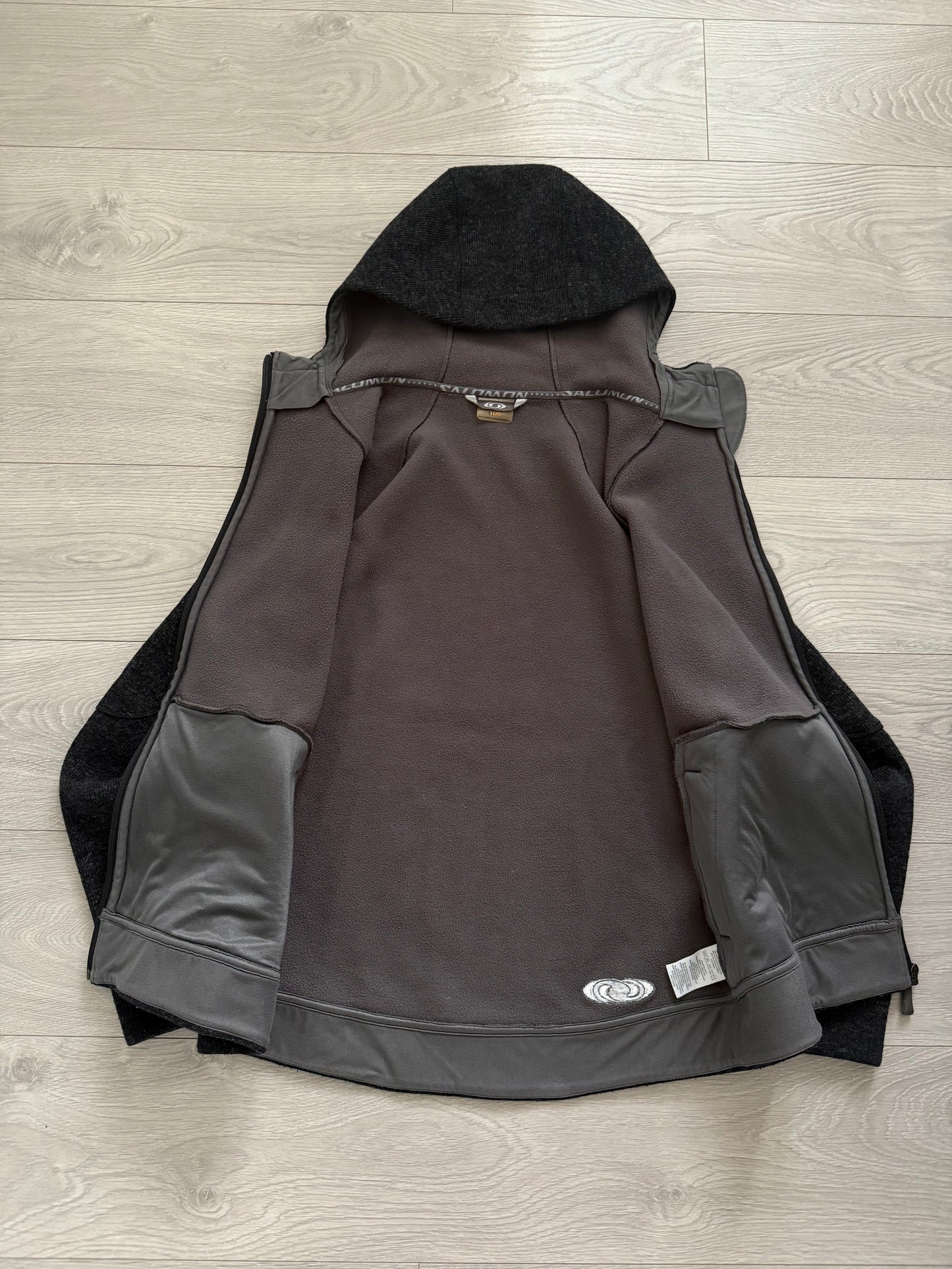 Salomon 2004 Tech Knit Fleece Lined Hooded Jacket - Size L