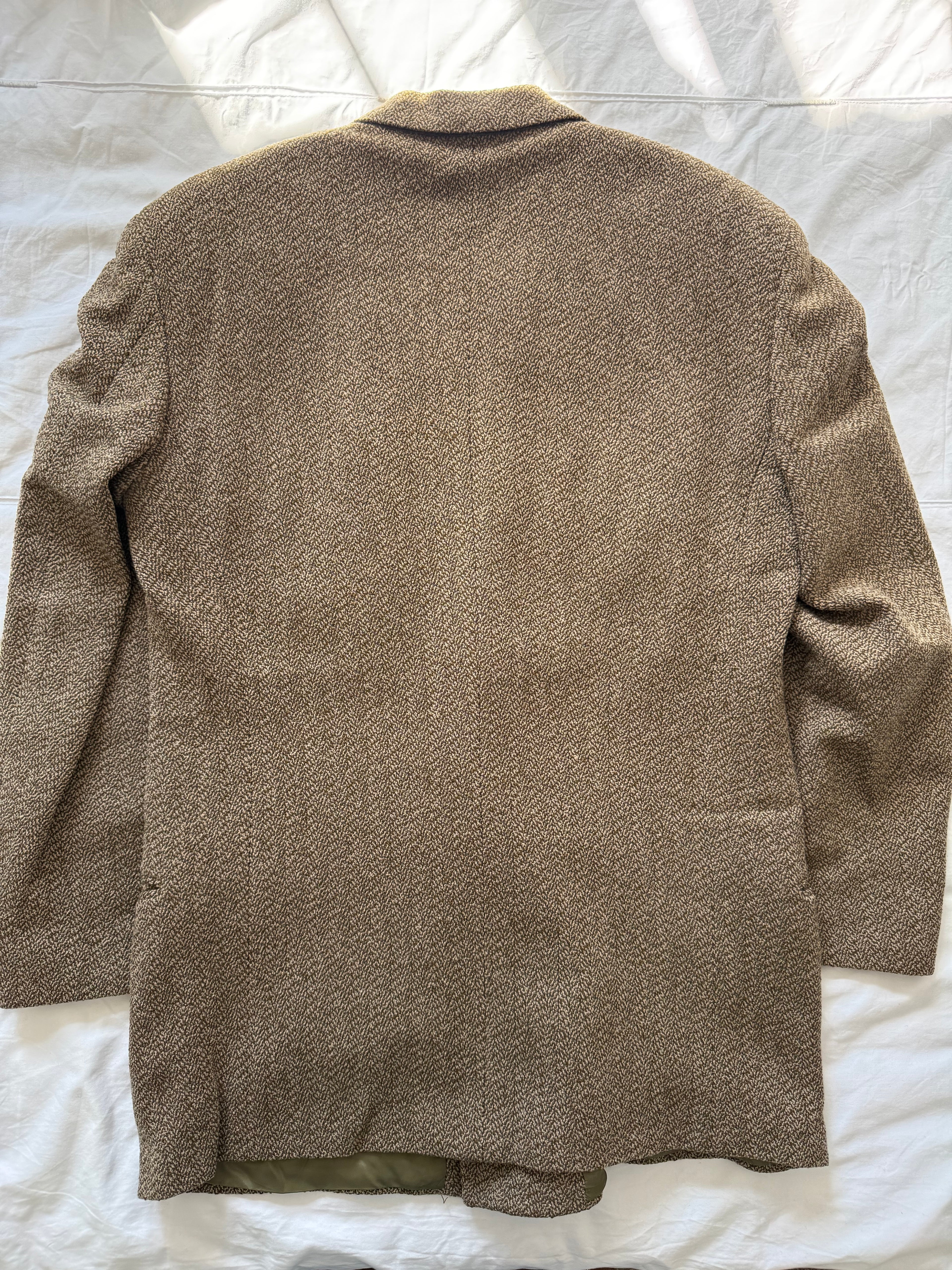 Giorgio Armani 1980s Peaked Lapel Double Breasted Textured Wool Sport Jacket Blazer - Size M