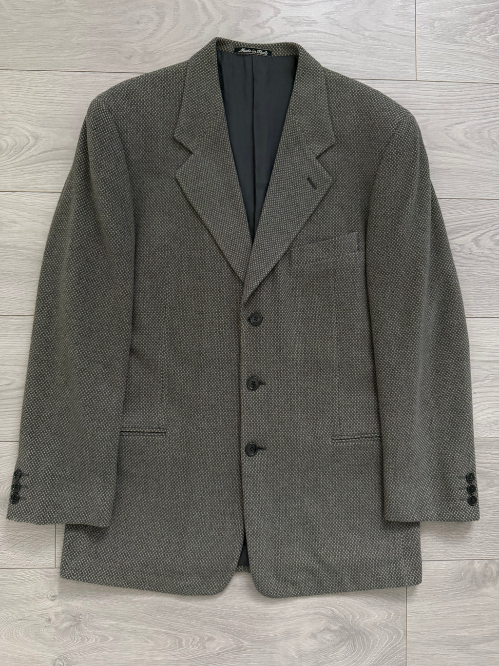 Giorgio Armani 1980s Wool Mohair 3B Textured Sport Jacket Blazer  - Size M