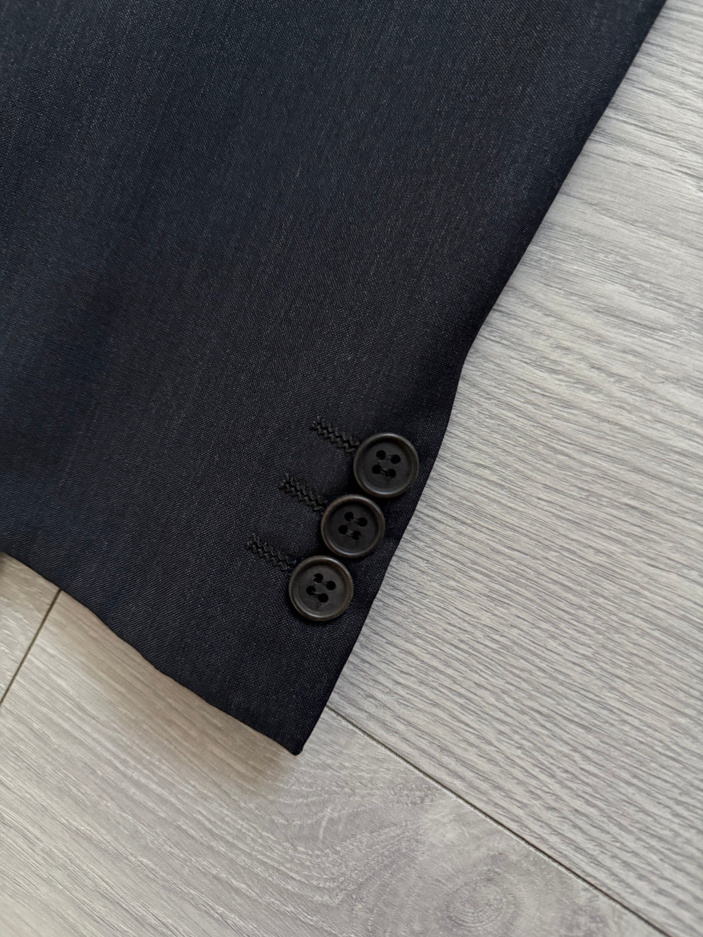 Giorgio Armani 1980s Grey Peaked Lapel Double Breasted Wool Sports Blazer Jacket - Size XL