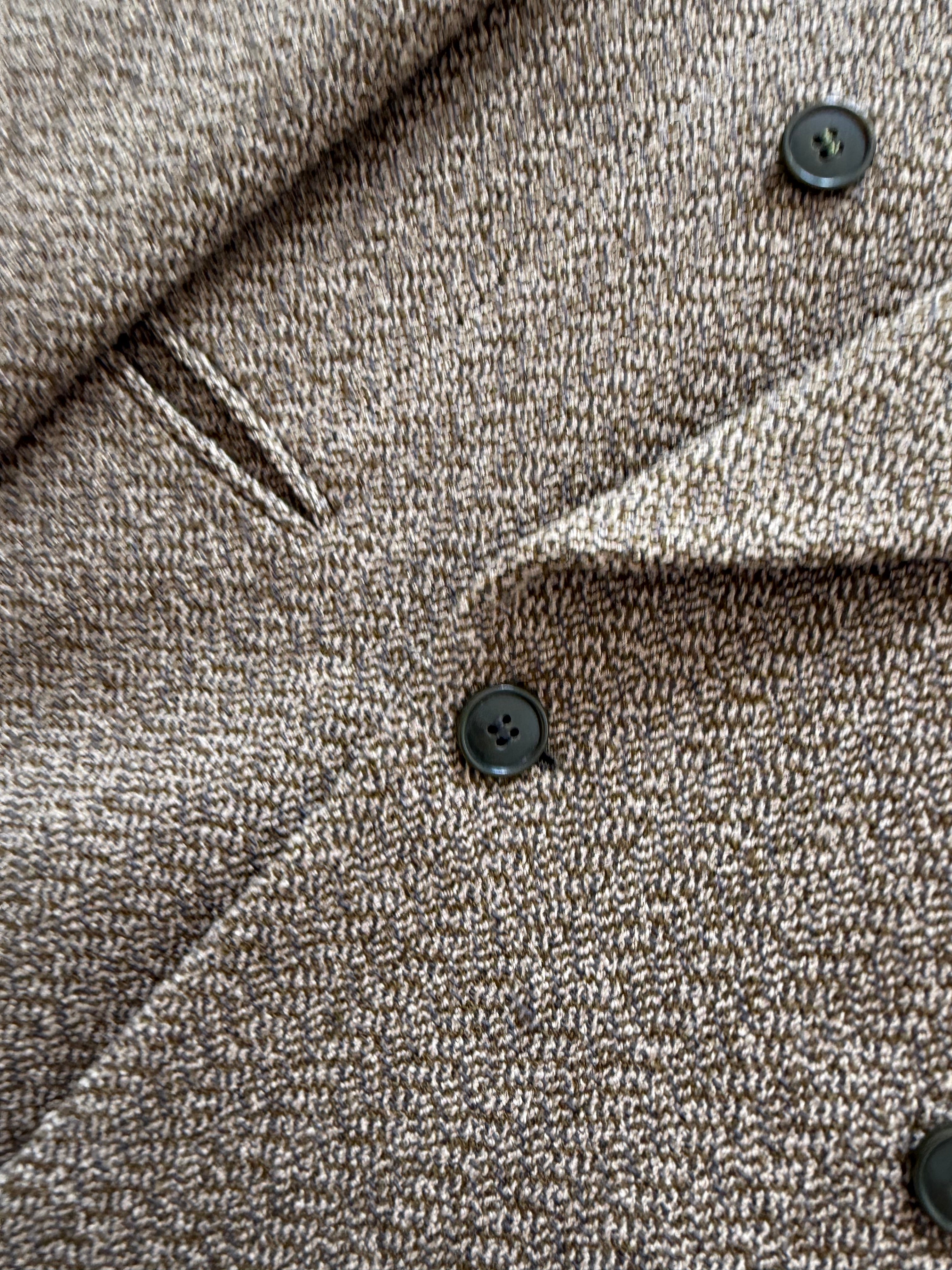 Giorgio Armani 1980s Peaked Lapel Double Breasted Textured Wool Sport Jacket Blazer - Size M