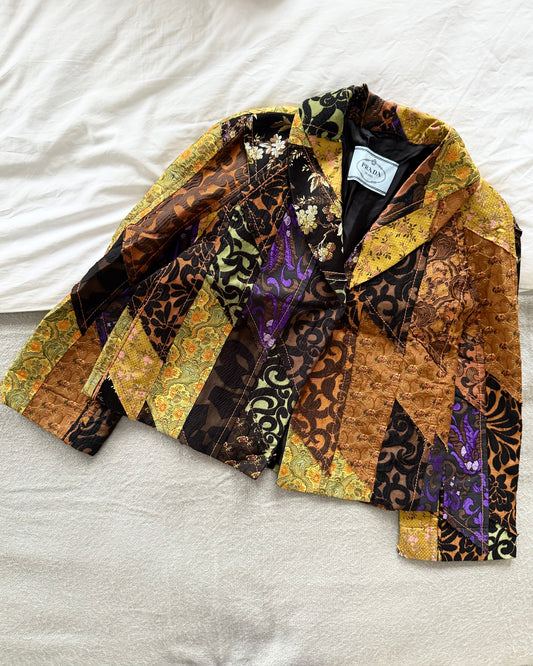 Prada FW2015 Womens Tapestry Silk Embroidered Jacket - Size IT40