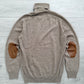 Maison Martin Margiela FW1999 Wool Leather Elbow Patch Turtleneck Knit Sweater - Size M